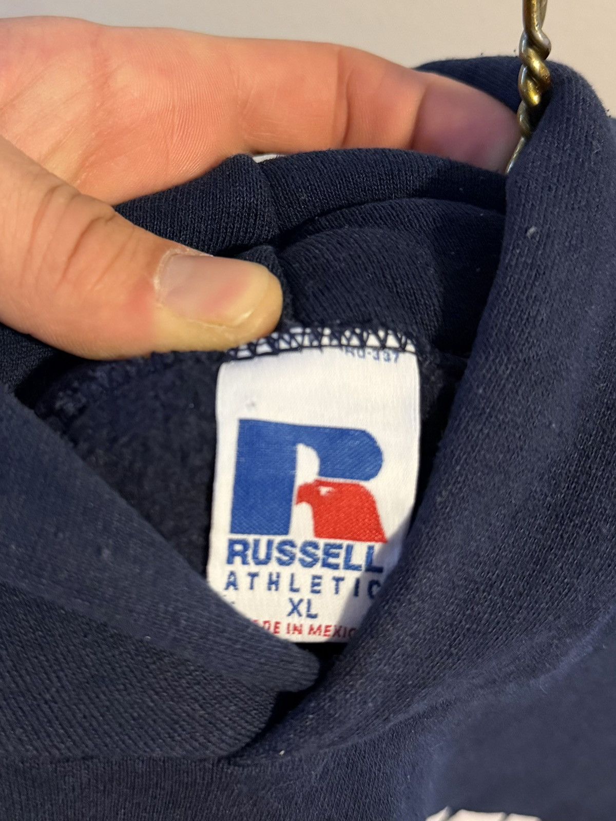 Russell Athletic vtg 90s y2k navy blue illinois state university hoodie xl Size US XL / EU 56 / 4 - 2 Thumbnail