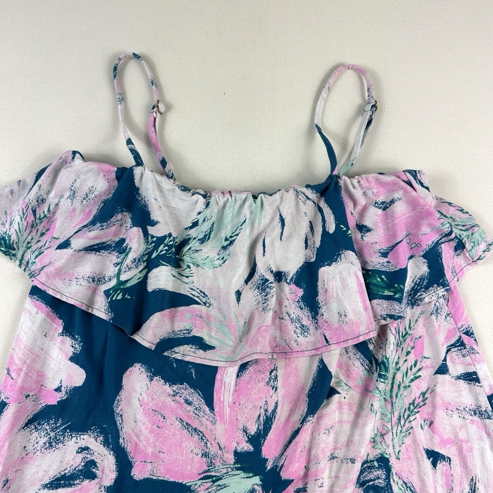 Lilly Pulitzer Lilly Pulitzer Annastasha Dress Tidal Wave Pans Garden Womens Small S Spaghetti Strap Shift Floral Tidal Wave/ Multi Size S / US 4 / IT 40 - 3 Thumbnail