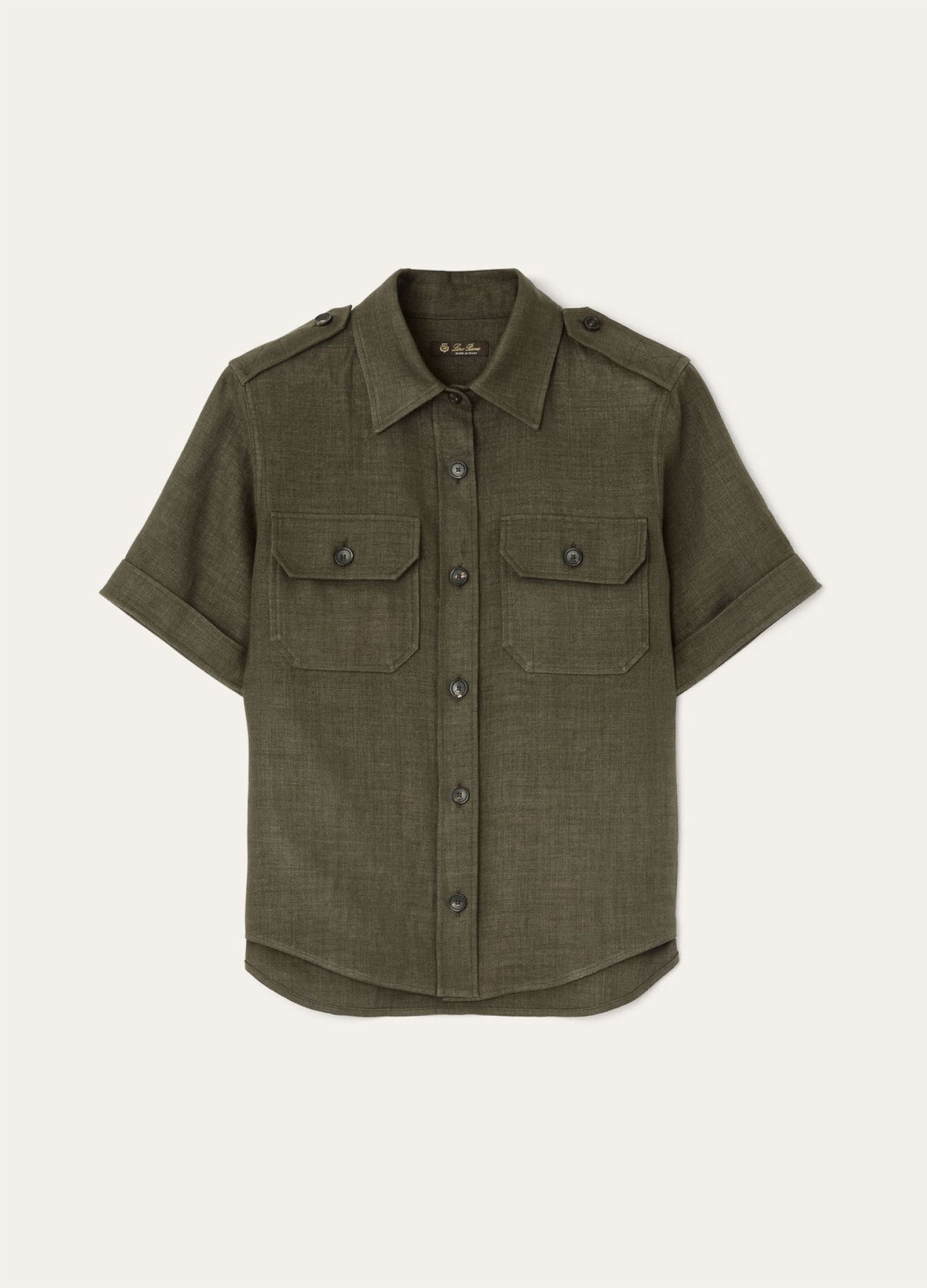 Loro Piana o1srvl11e0526 FAM7333 Annalisa Shirt in Green Size XS / US 0-2 / IT 36-38 - 1 Thumbnail