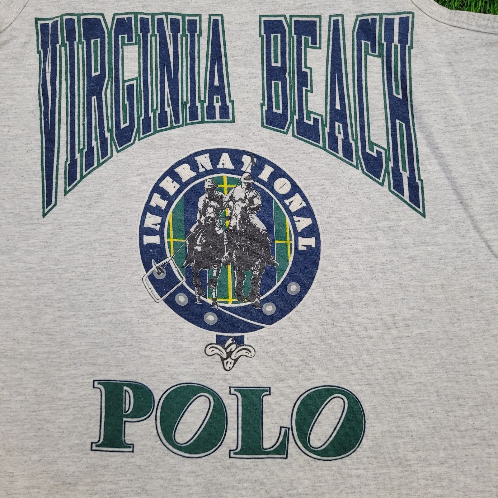 Vintage Vintage Virginia-Beach Polo Club Tank-Top Medium 19x26 Gray Size US M / EU 48-50 / 2 - 10 Thumbnail