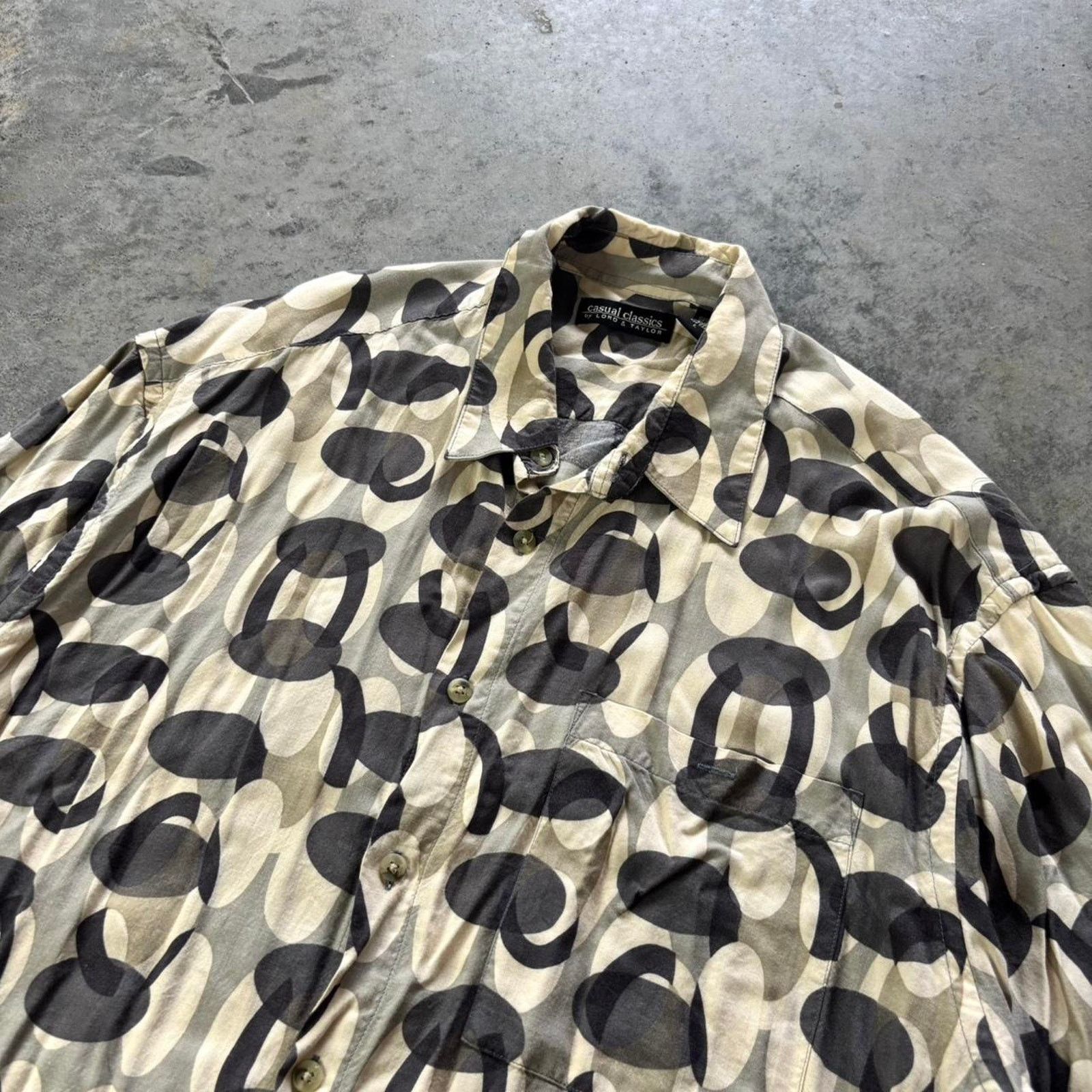 American Retro × Vintage Vintage 90s Patterned Button Up Shirt Size US L / EU 52-54 / 3 - 1 Thumbnail
