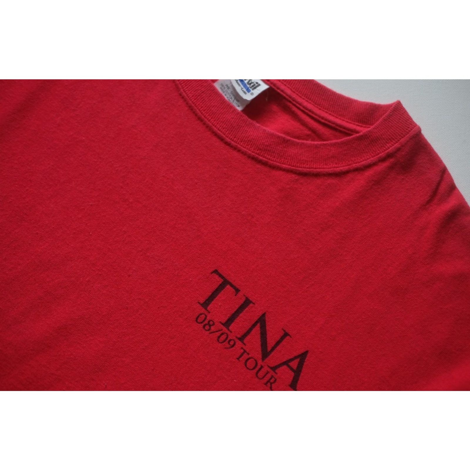 Anvil VINTAGE ANVIL TINA TURNER Y2K RETRO THANK YOU CREW GRAPHIC RED T SHIRT SZ XL Size US XL / EU 56 / 4 - 6 Thumbnail