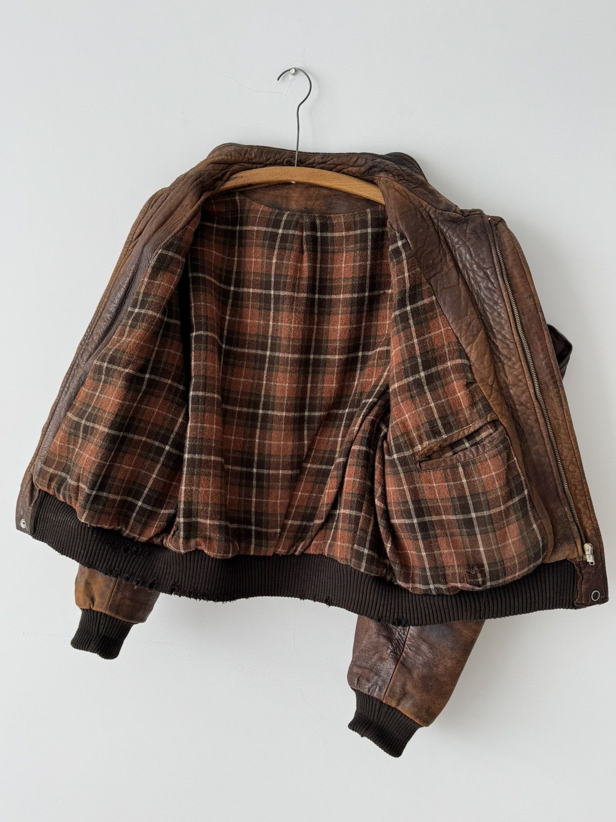 Vintage ≈1960s Vintage USA Hunting 2 in 1 Faded Leather Jacket Size US M / EU 48-50 / 2 - 10 Thumbnail