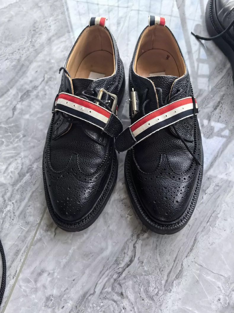 Thom Browne Thom Browne Pebble-patterned leather shoes Size US 8 / EU 41 - 1 Thumbnail