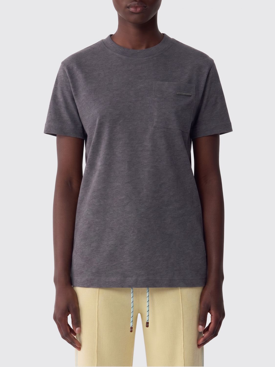 Brunello Cucinelli Brunello Cucinelli T-Shirt Woman Grey Size M / US 6-8 / IT 42-44 - 1 Thumbnail