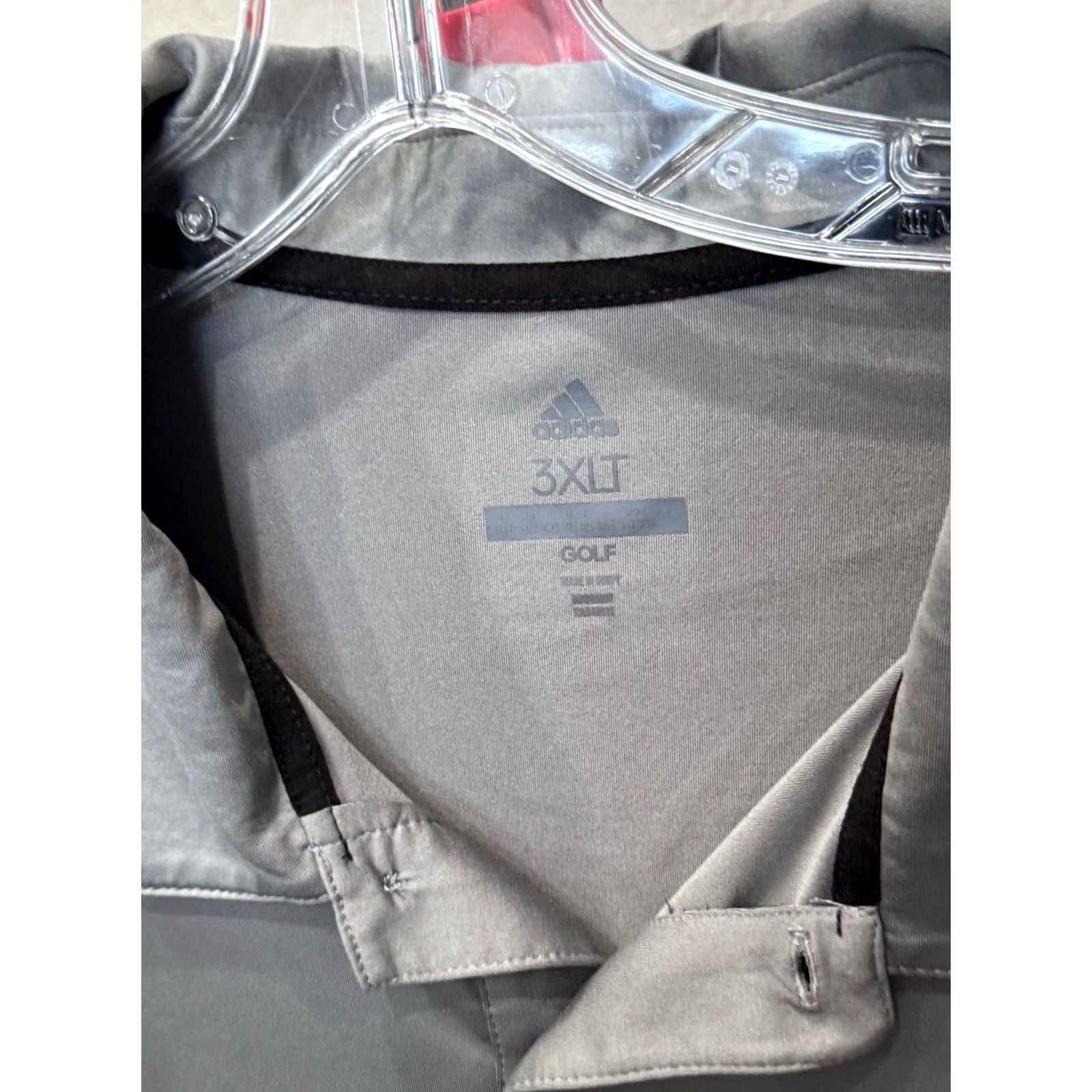 Adidas Adidas Gray Golf POLO SHIRT Poly 3XLT Mens Size US XXL / EU 58 / 5 - 7 Thumbnail