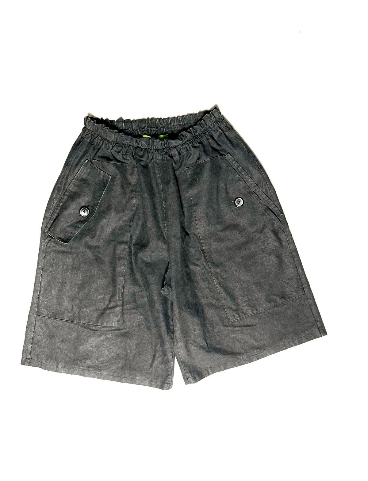 Chorley × Handmade S/S treated linen waxed carpenter cargo pod shorts Size US 34 / EU 50 - 1 Thumbnail