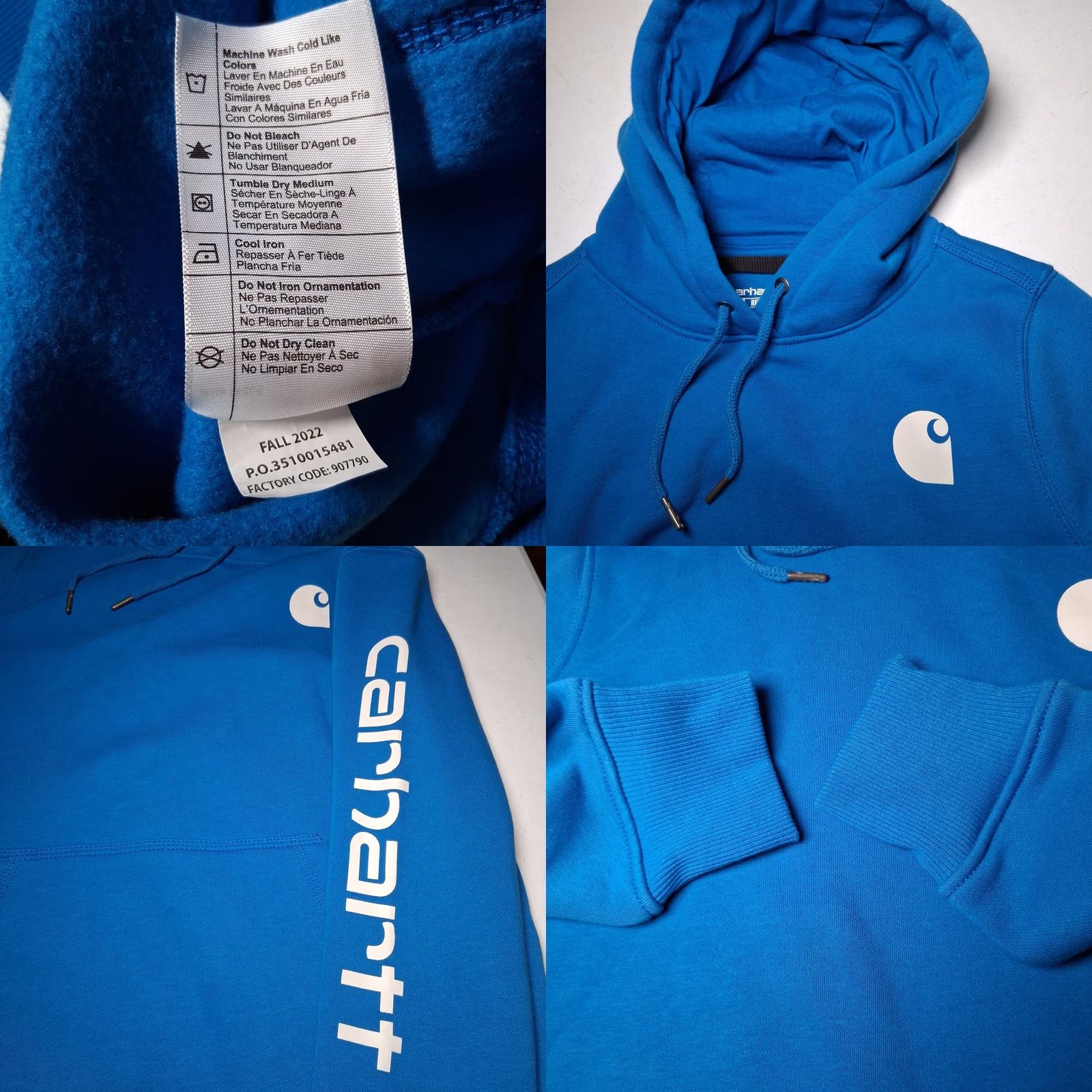 Carhartt VINTAGE Carhartt Clarksburg Hoodie Hooded Sweatshirt Women Small Blue Pullover Workwear Size S / US 4 / IT 40 - 8 Thumbnail