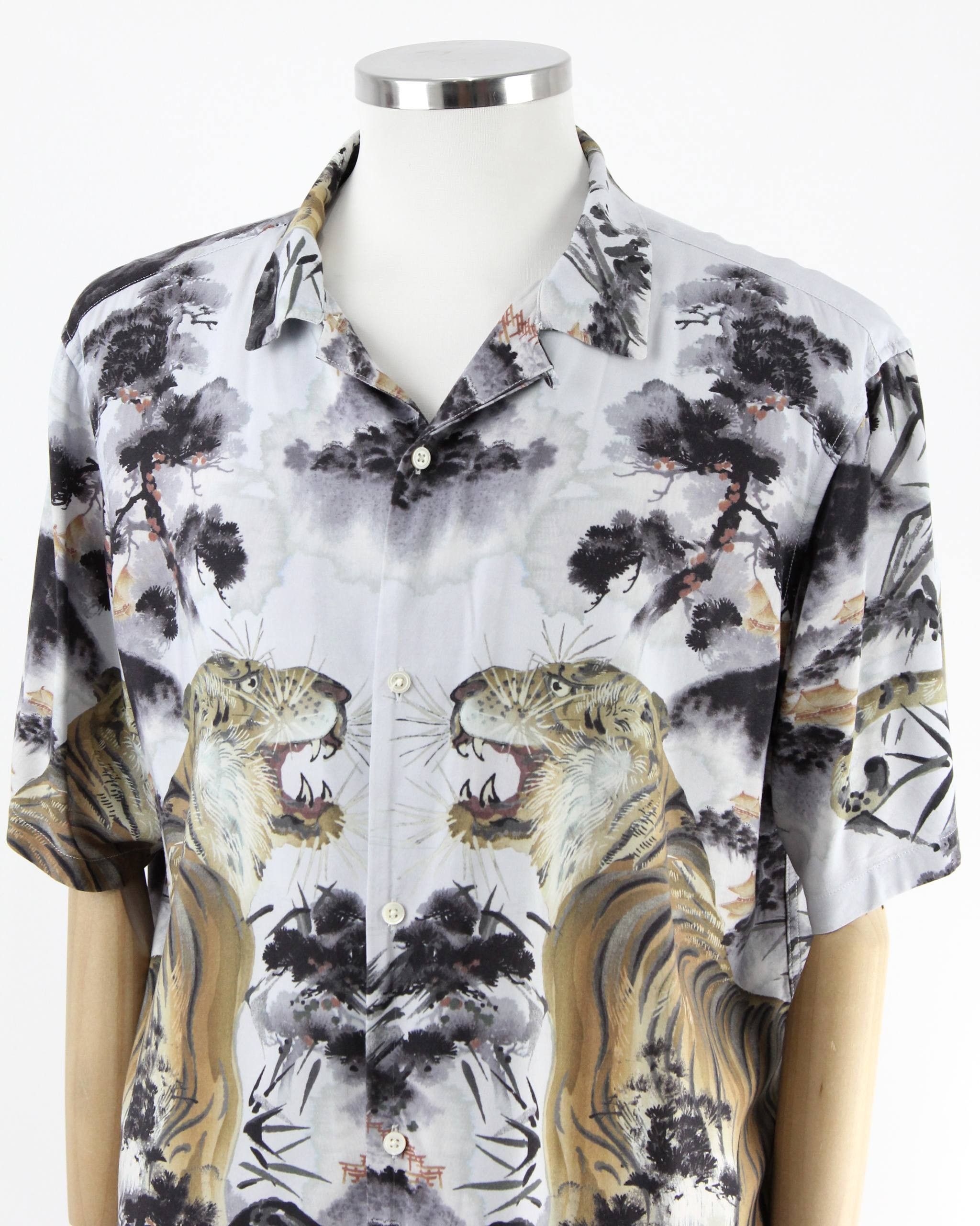 Allsaints ALLSAINTS Shirt with tiger print Size US XXL / EU 58 / 5 - 4 Thumbnail