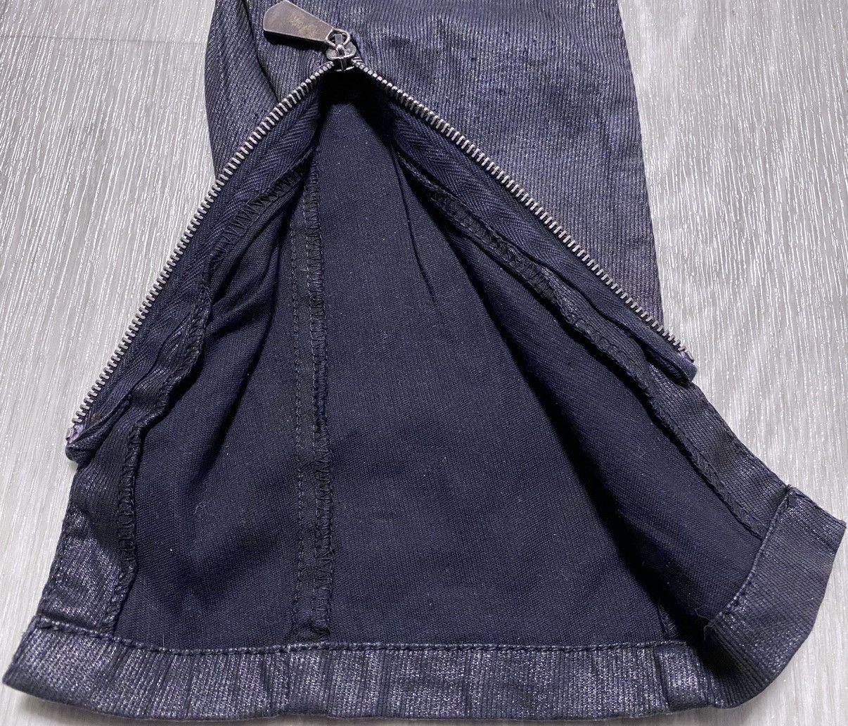John Richmond Richmond Denim Graphite Multizip Biker Vintage Pants Trouser Size 28" / US 6 / IT 42 - 25 Thumbnail