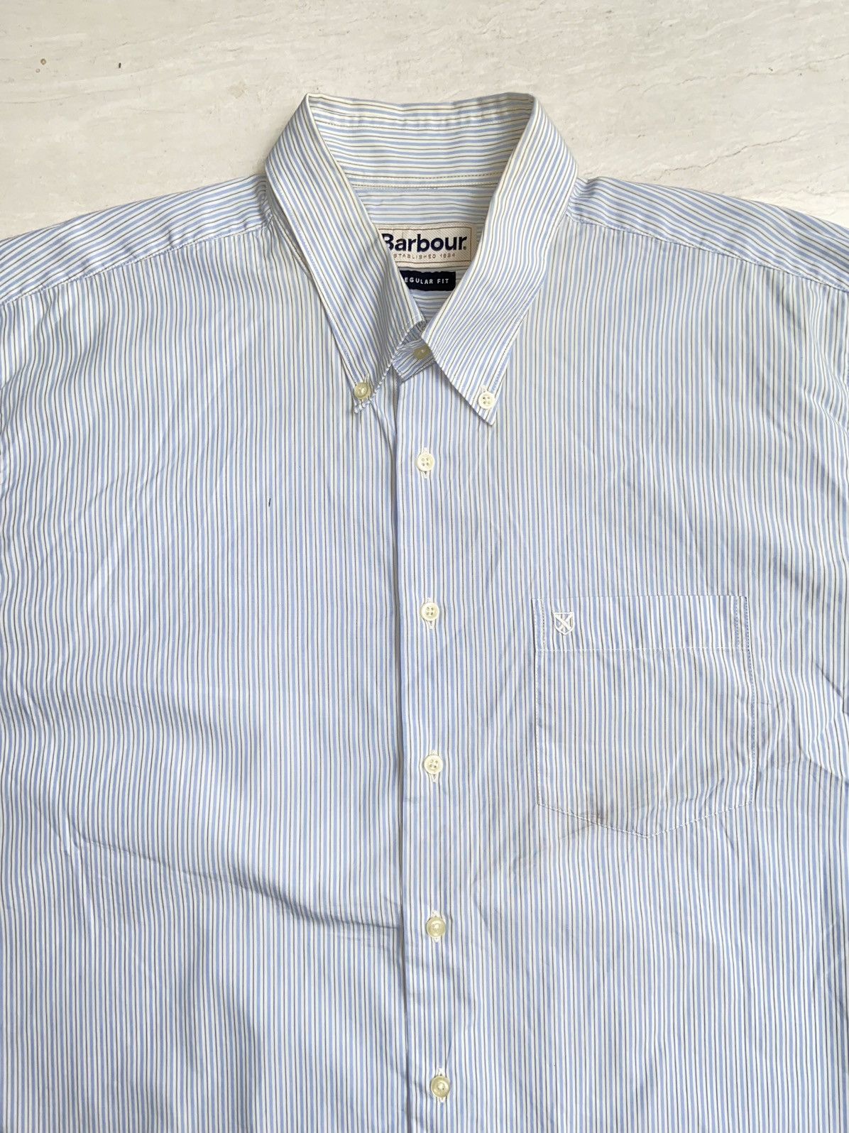 Barbour BARBOUR Blue Striped Shirt Size US XL / EU 56 / 4 - 9 Thumbnail