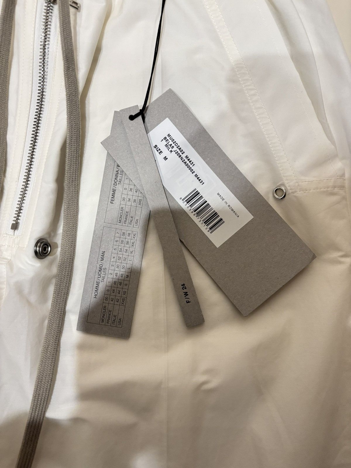 Moncler × Rick Owens Moncler x Rick Owens Strobe FW24 Wide Bela Pants Off White Size US 30 / EU 46 - 6 Thumbnail