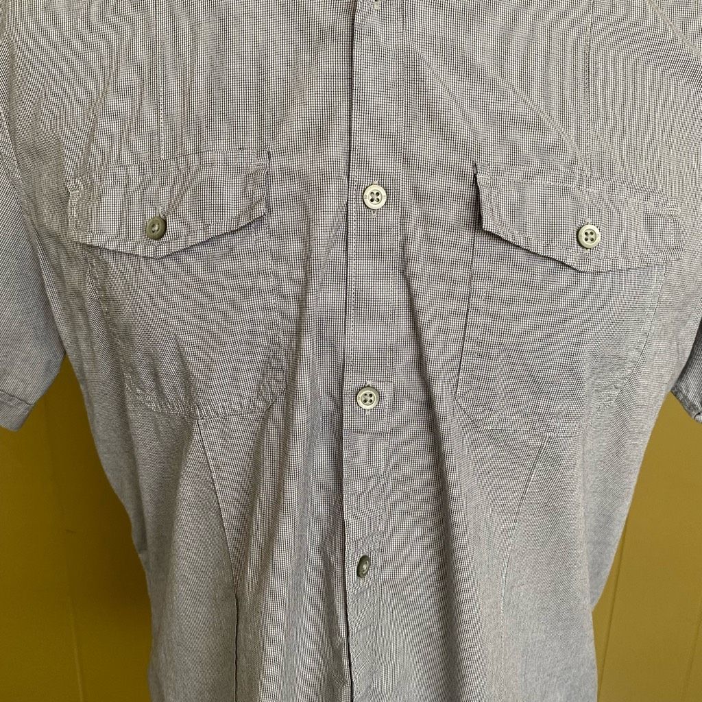 Banana Republic Banana republic men XL cotton blend shirt sleeve button down Size US XL / EU 56 / 4 - 2 Thumbnail