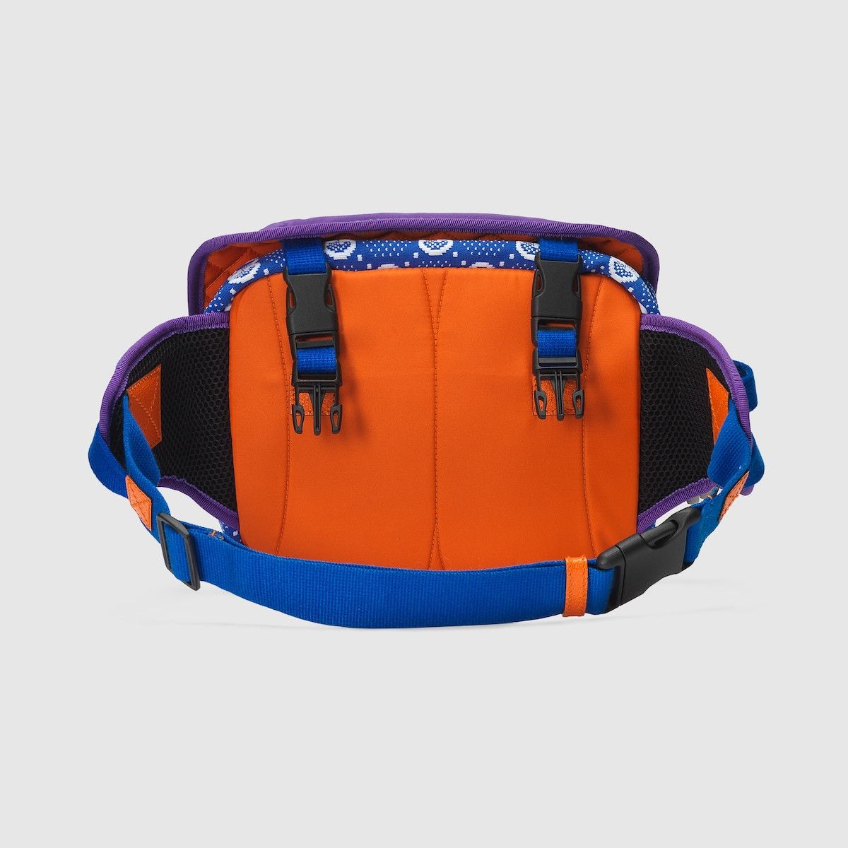 Gucci Gucci Nylon Backpack Ripstop GG Allover Blue Orange Size ONE SIZE - 13 Thumbnail