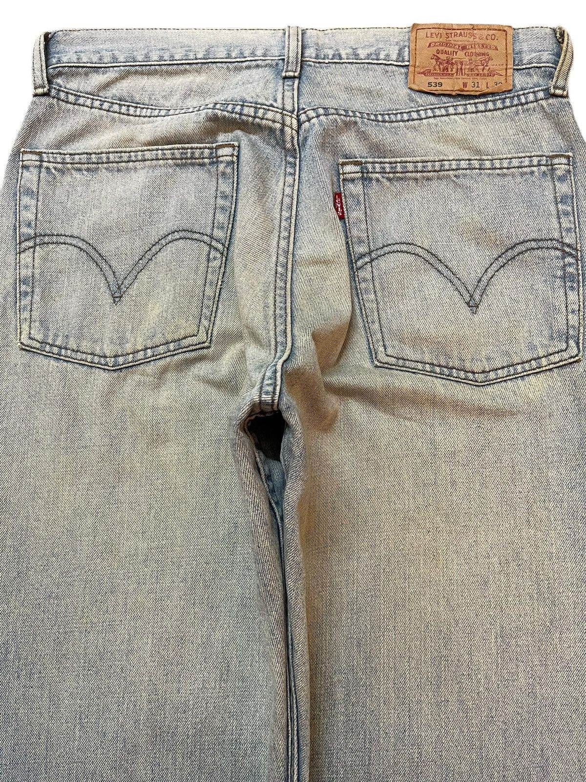 Levi's Vintage 90s Levis 539 Light Wash Faded Style Baggy Jeans Size US 32 / EU 48 - 5 Thumbnail