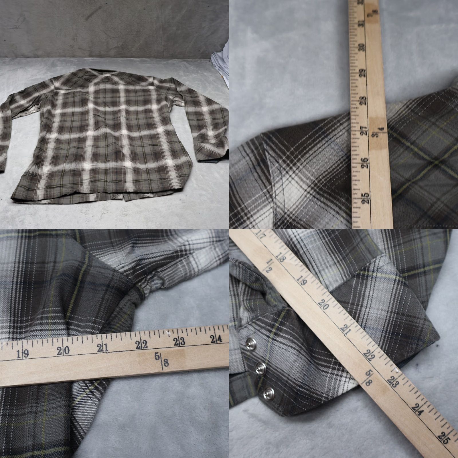 Vintage Kuhl Flannel Shirt Mens Large Brown Plaid Lowdown Western Pearl Snap Long Sleeve Size US L / EU 52-54 / 3 - 8 Thumbnail