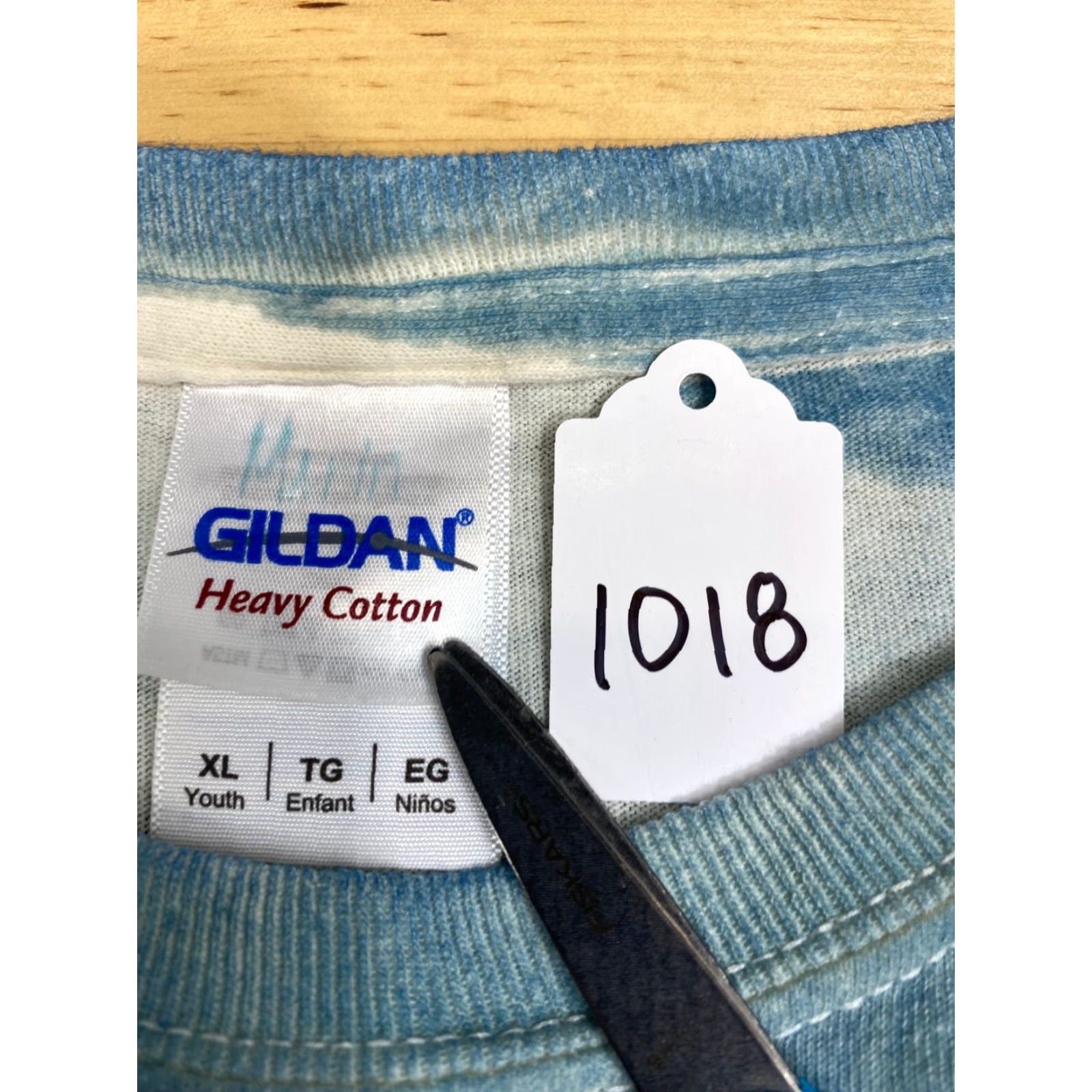 Gildan Gildan Heavy Cotton T-Shirt San Diego Bull Blue & White XL Crew Neck Men Gildan 1018 Short Sleeve Solid Colorful Size US XL / EU 56 / 4 - 3 Thumbnail