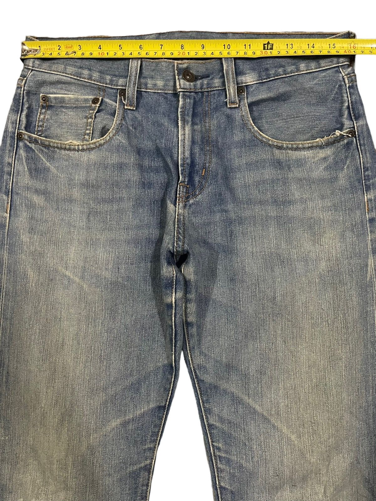 14th Addiction Vintage Japanese Brand Blue Wash Style Baggy Jeans Size US 31 - 9 Thumbnail