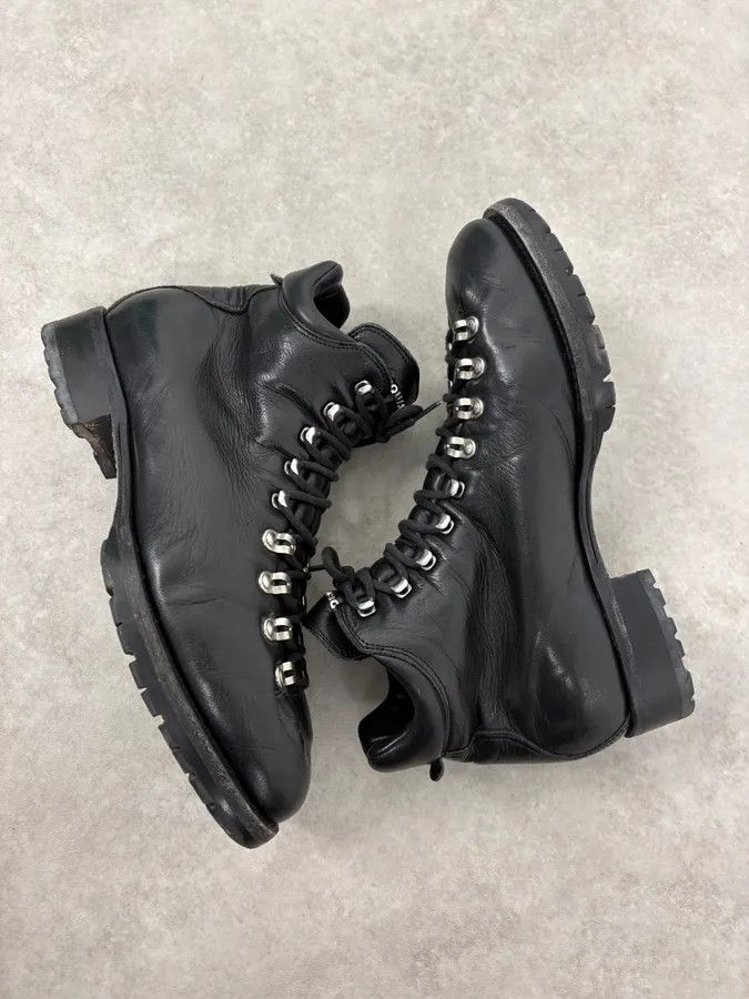 Dsquared2 2000s Dsquared2 Black Leather Hiking Boots Size US 11 / EU 44 - 6 Thumbnail