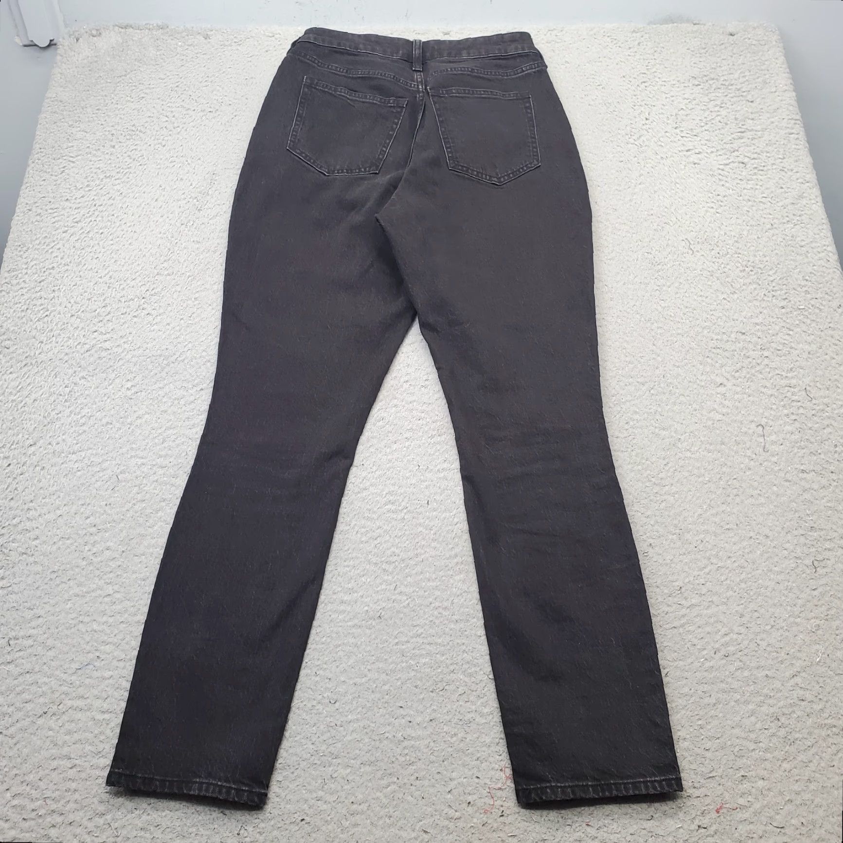 Abercrombie & Fitch Abercrombie & Fitch Curve Love Jeans Womens Size 27 black Denim High Rise Skinny Leg 5-Pocket Design Stretch Inseam 28.75" Dark Wash Cotton Size 27" / US 4 / IT 40 - 2 Thumbnail