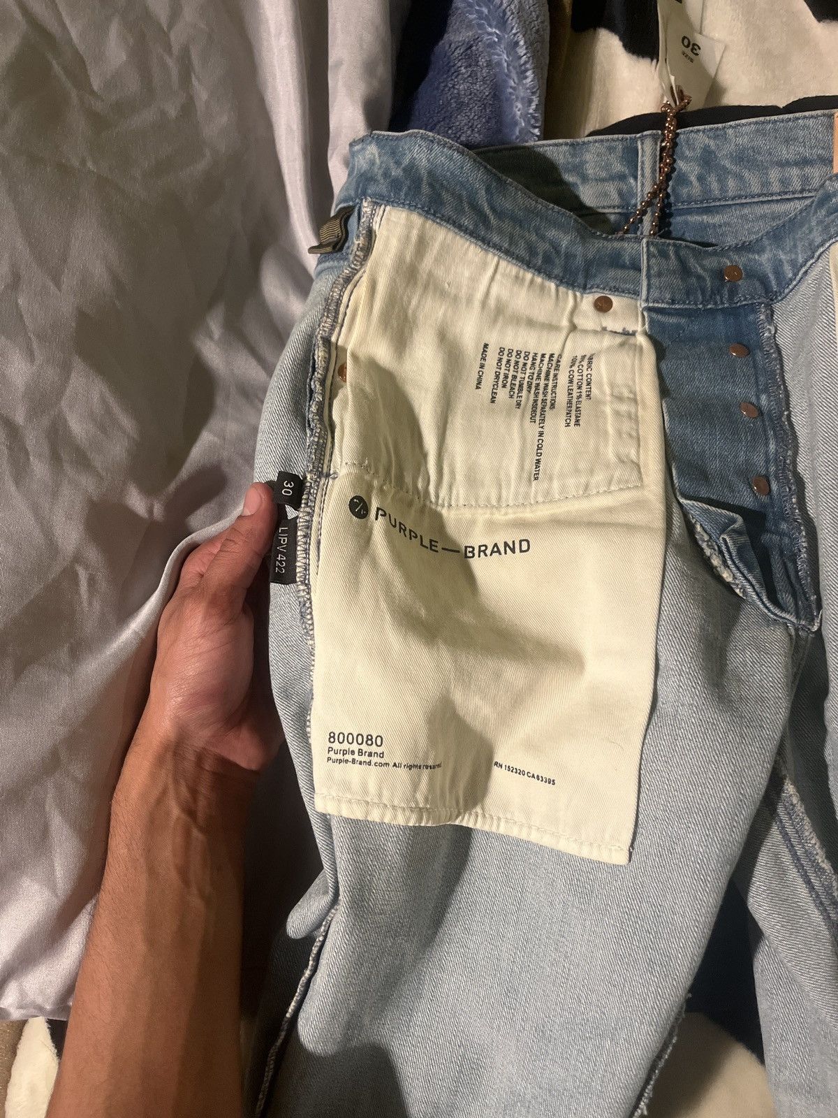 Purple Brand PURPLE BRAND (LIGHT INDIGO PLAIN VINTAGE JEAN) Size US 30 / EU 46 - 15 Thumbnail