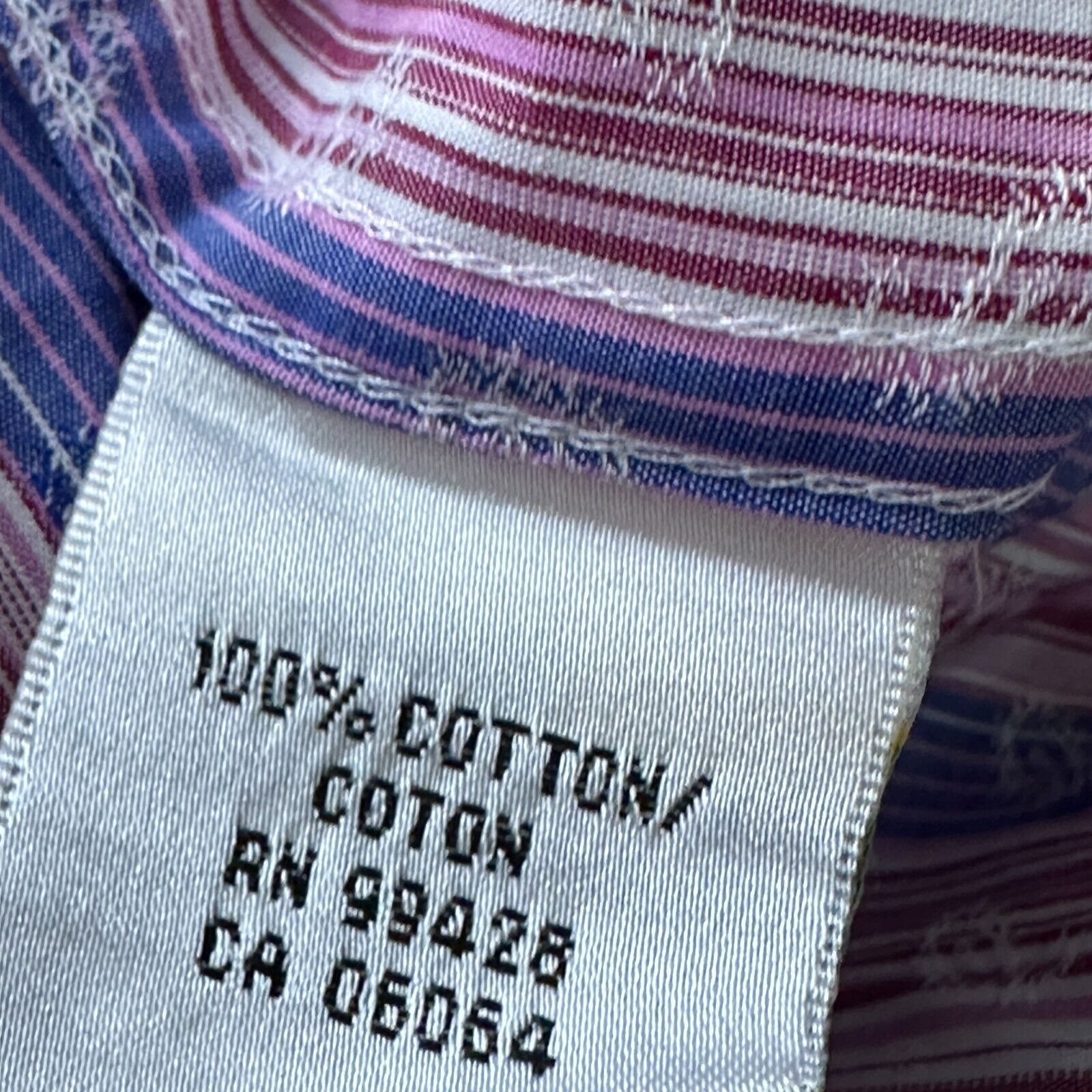 BUGATCHI Bugatchi Shirt XL Striped Pink Purple Flip Cuff Button Up Size US XL / EU 56 / 4 - 7 Thumbnail
