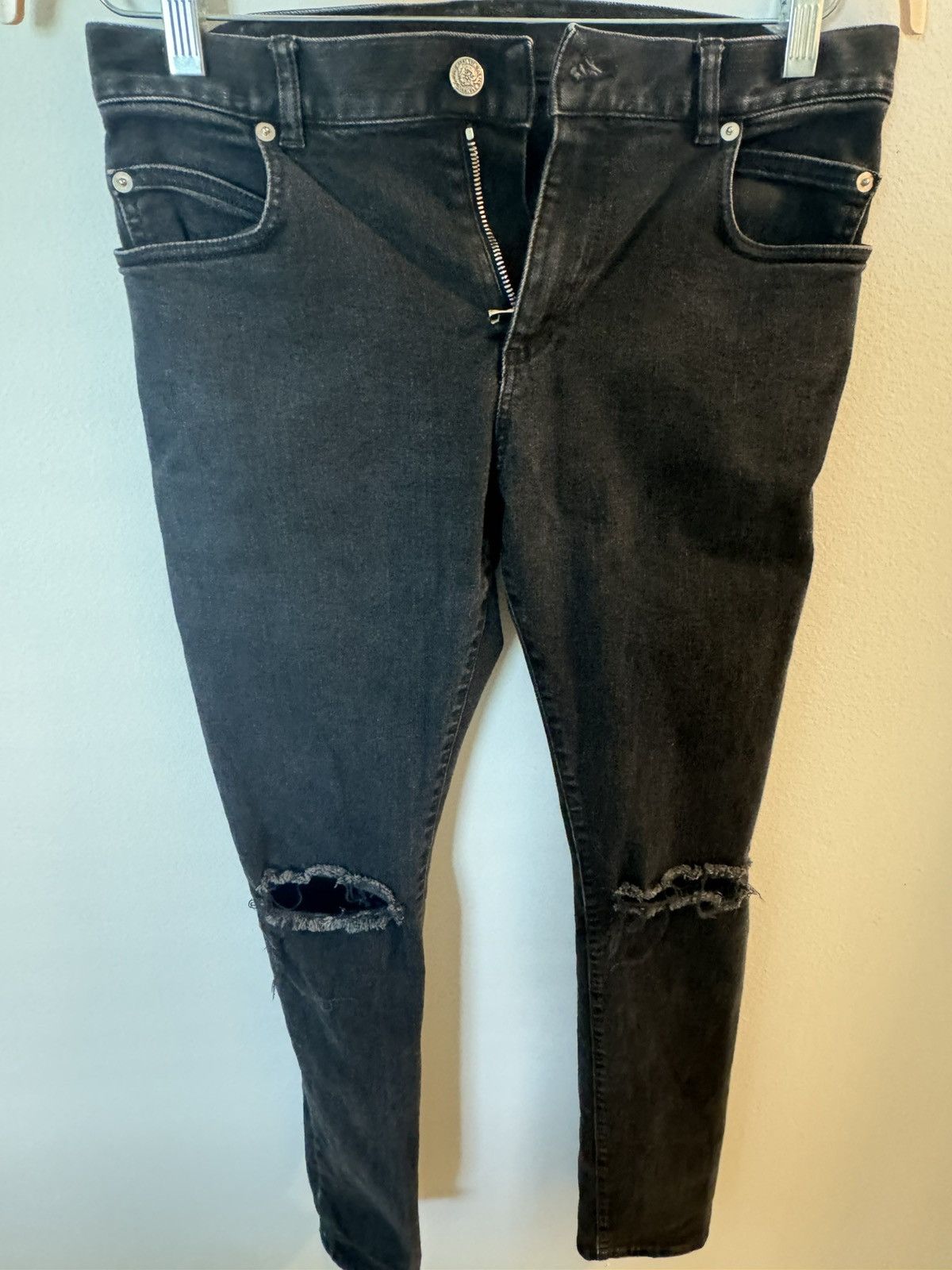 Black Ripped Balmain Jeans