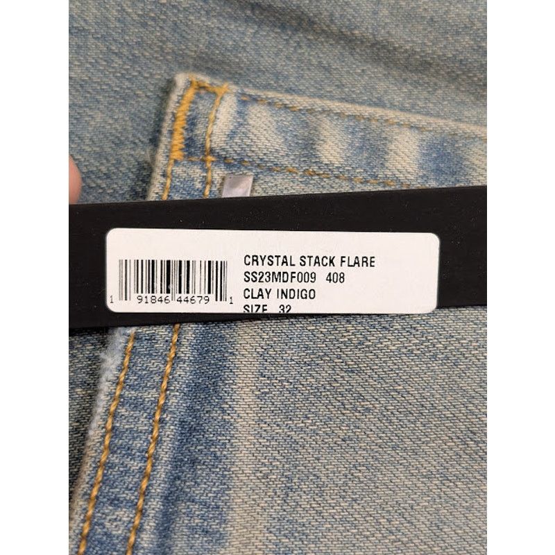 Amiri o1rshd1 Crystal Stack Flare Jeans in Clay Indigo Size US 32 / EU 48 - 24 Thumbnail