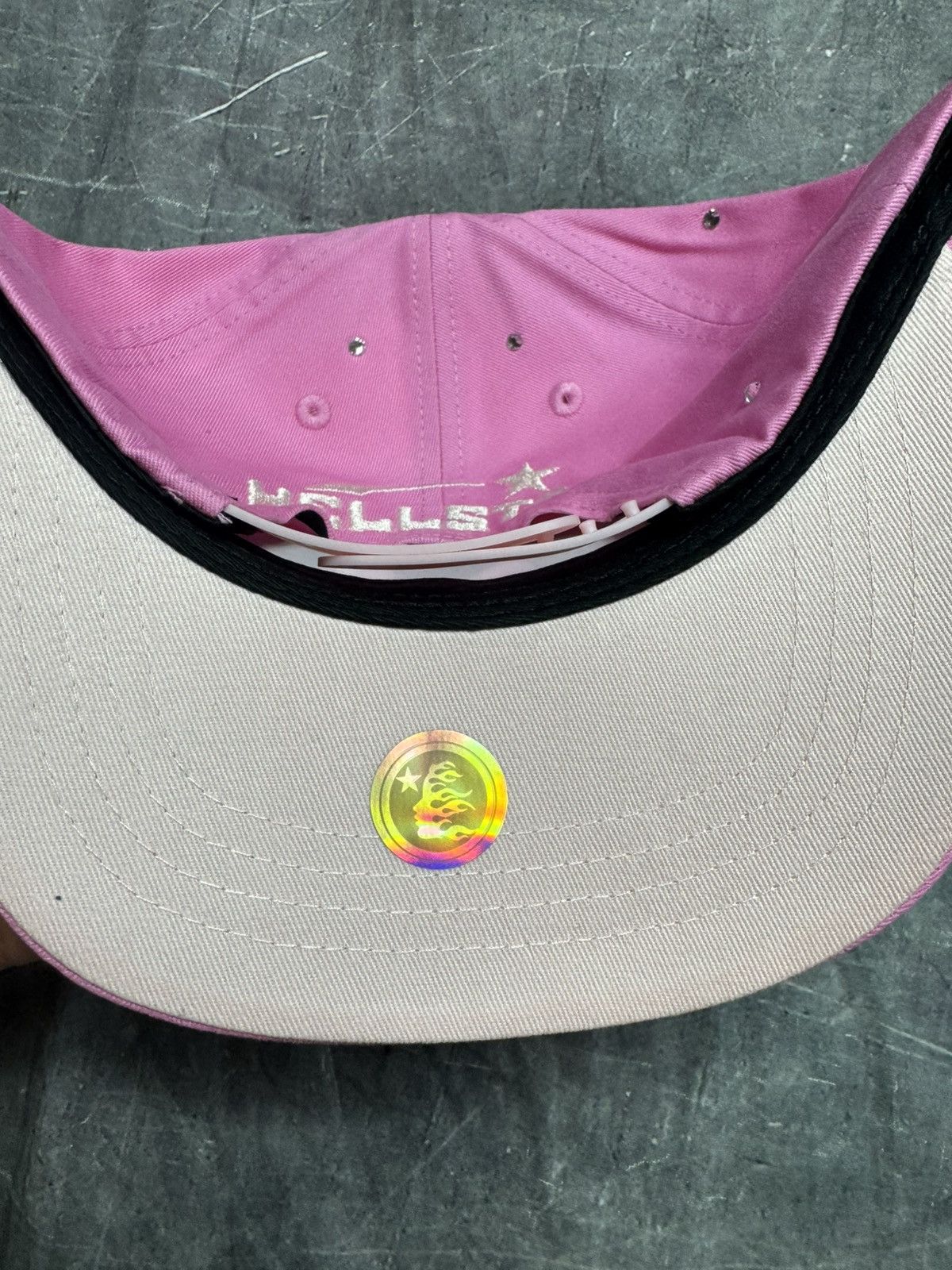 HELLSTAR Hellstar Logo with Rhinestones Snapback Hat in Pink Size ONE SIZE - 6 Thumbnail