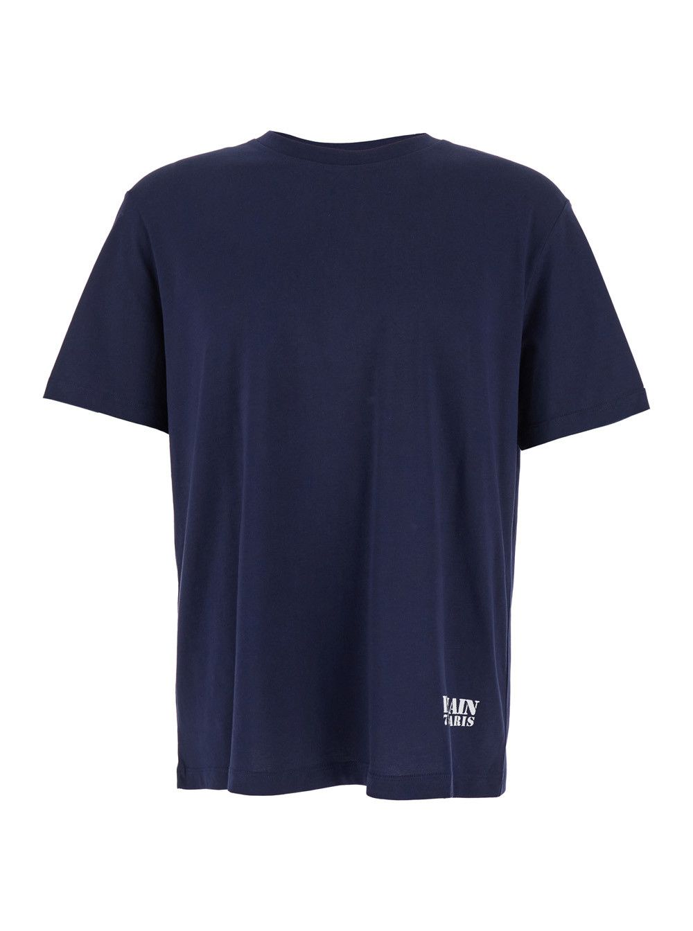 Balmain Blue Crewneck T-Shirt with Logo Lettering Print on the Front in Cotton Man Size US XXL / EU 58 / 5 - 1 Thumbnail