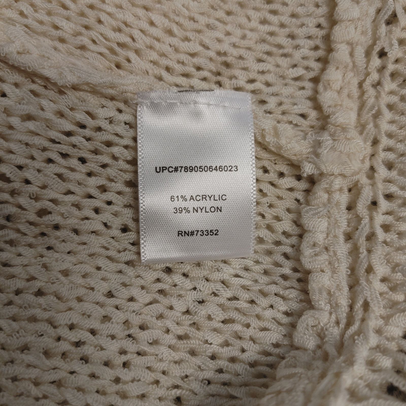 Other It's Our TIme Women's M Off-White Knit Tasseled Boho Vest Size M / US 6-8 / IT 42-44 - 4 Thumbnail
