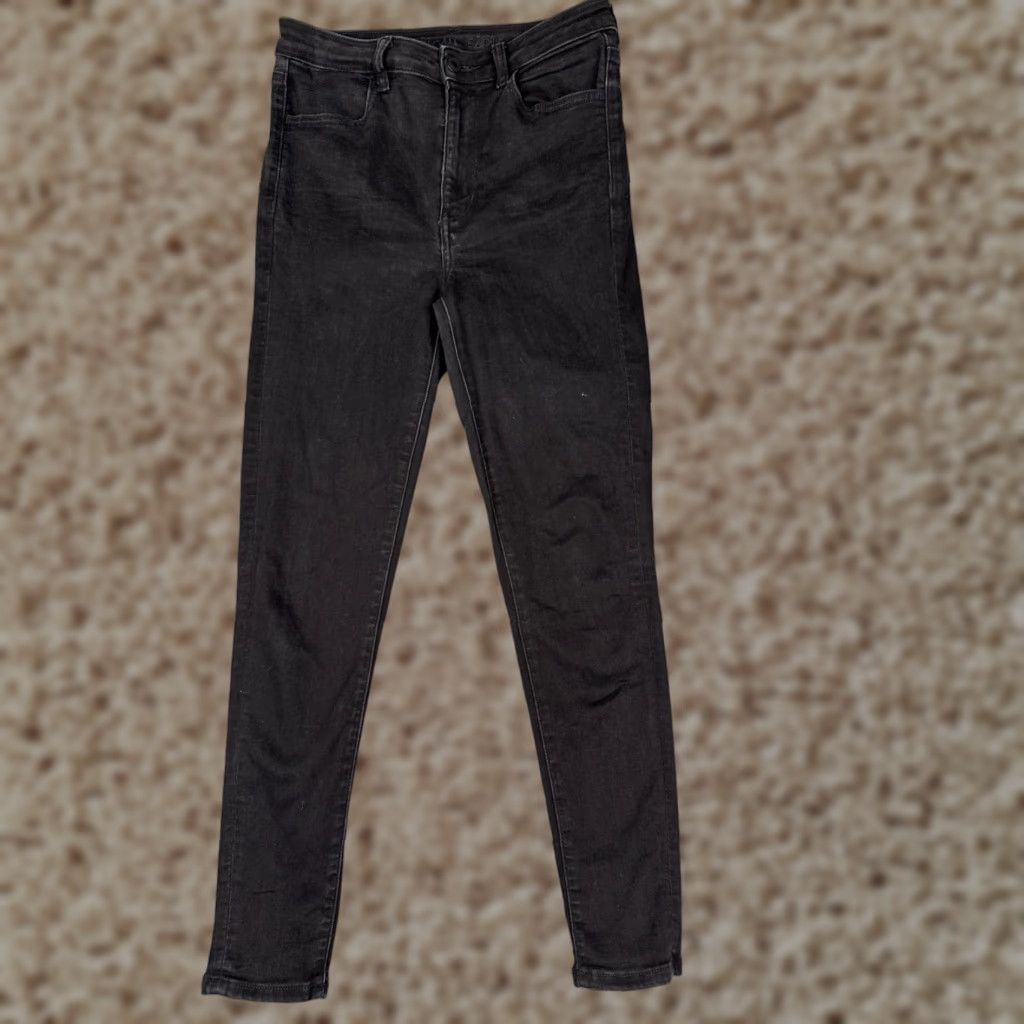 American Eagle Outfitters American Eagle Outfitters Jeans Women 6 Regular Black High Rise Skinny Next Level Stretch 90s Size 28" / US 6 / IT 42 - 1 Thumbnail