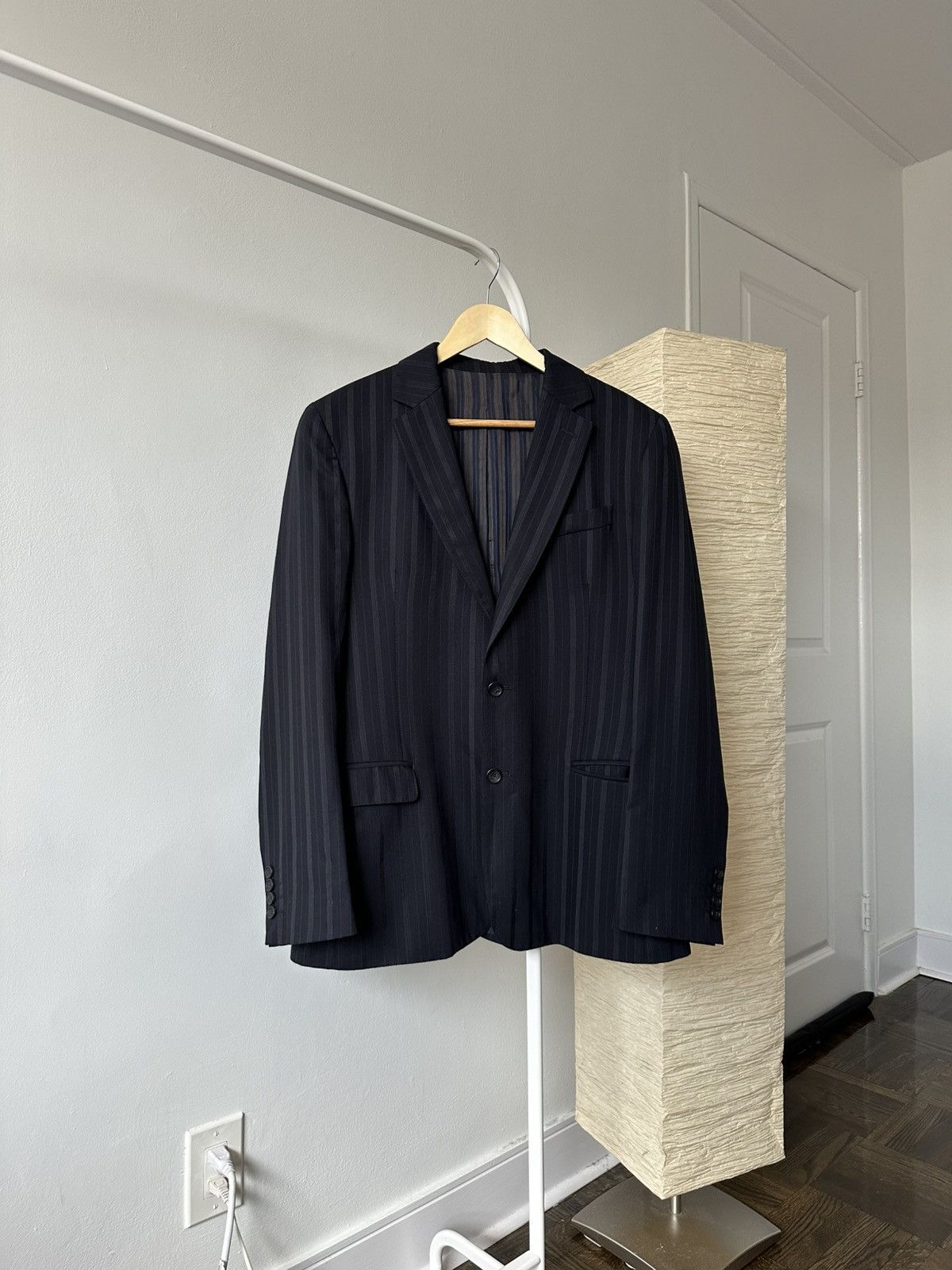 Dolce & Gabbana Dolce Gabbana Gray Striped Blazer Size 52R - 1 Thumbnail