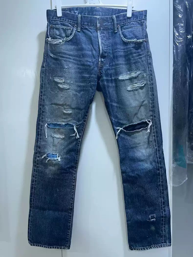 Visvim VISVIM 19SS SOCIAL SCULPTURE 01 slim DAMAGED-17 d17 w32 l30 