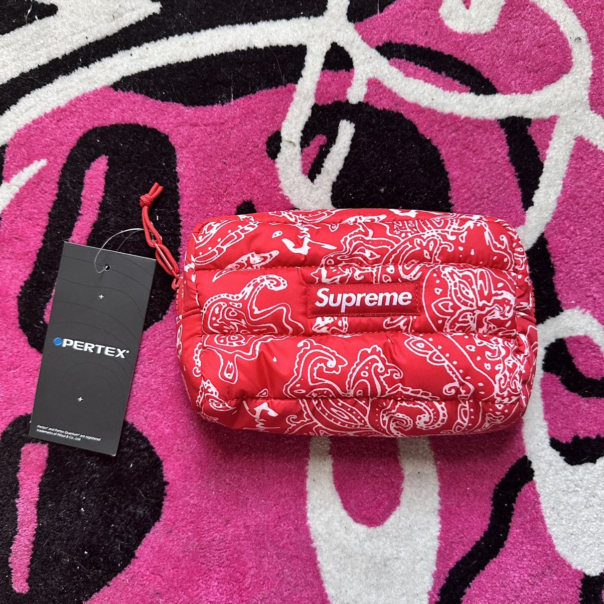 Supreme Puffer Pouch Red Paisley