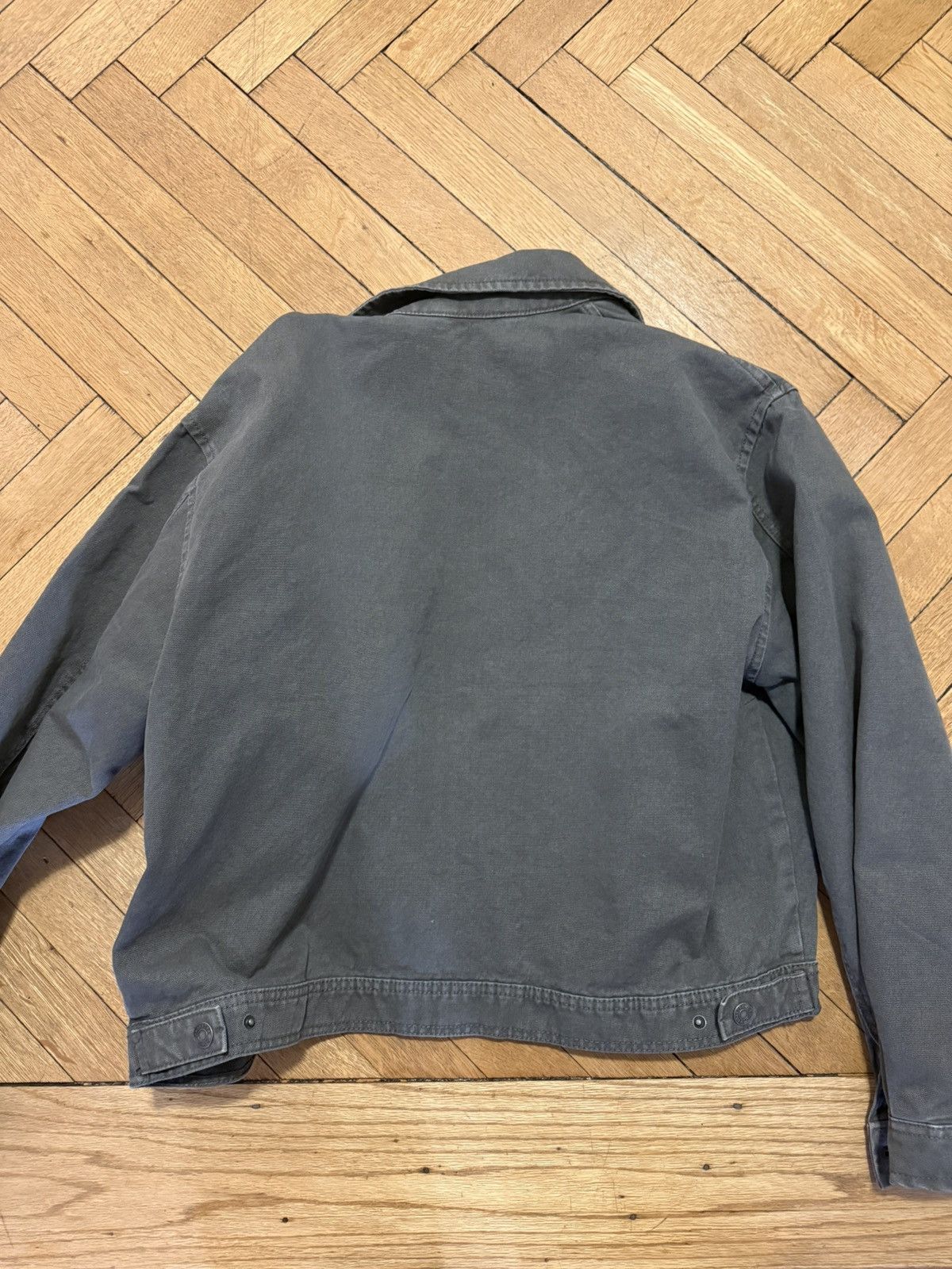 Pull & Bear Pull&Bear washed denim worker jacket in khaki Size US M / EU 48-50 / 2 - 6 Thumbnail