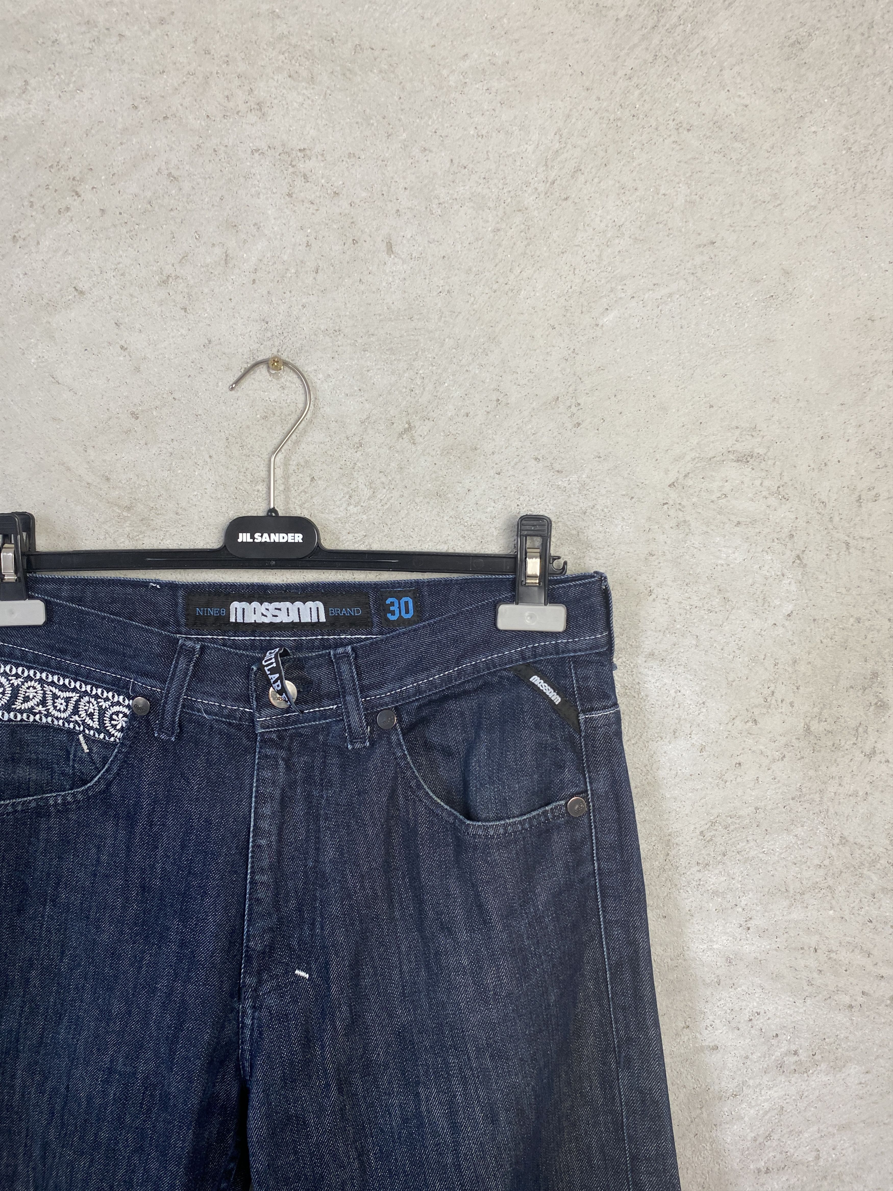 JNCO Mass Denim y2k 00s embroidered denim jeans pants Size US 30 / EU 46 - 3 Thumbnail