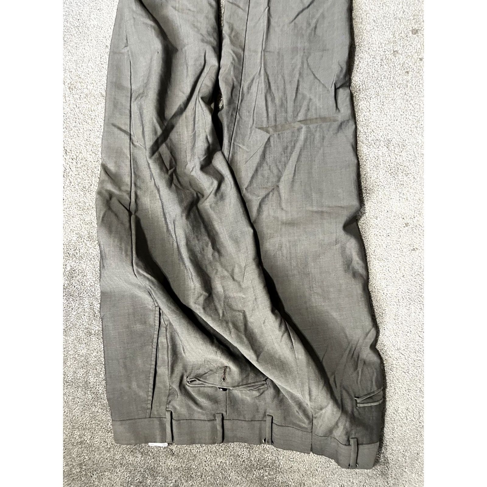 Brooks Brothers Brooks Brothers Regent Fit Gray 100% Wool Trousers Dress Pants Flat Front Zip 35x30 Men Regular Straight Vintage: No Size US 35 - 4 Thumbnail