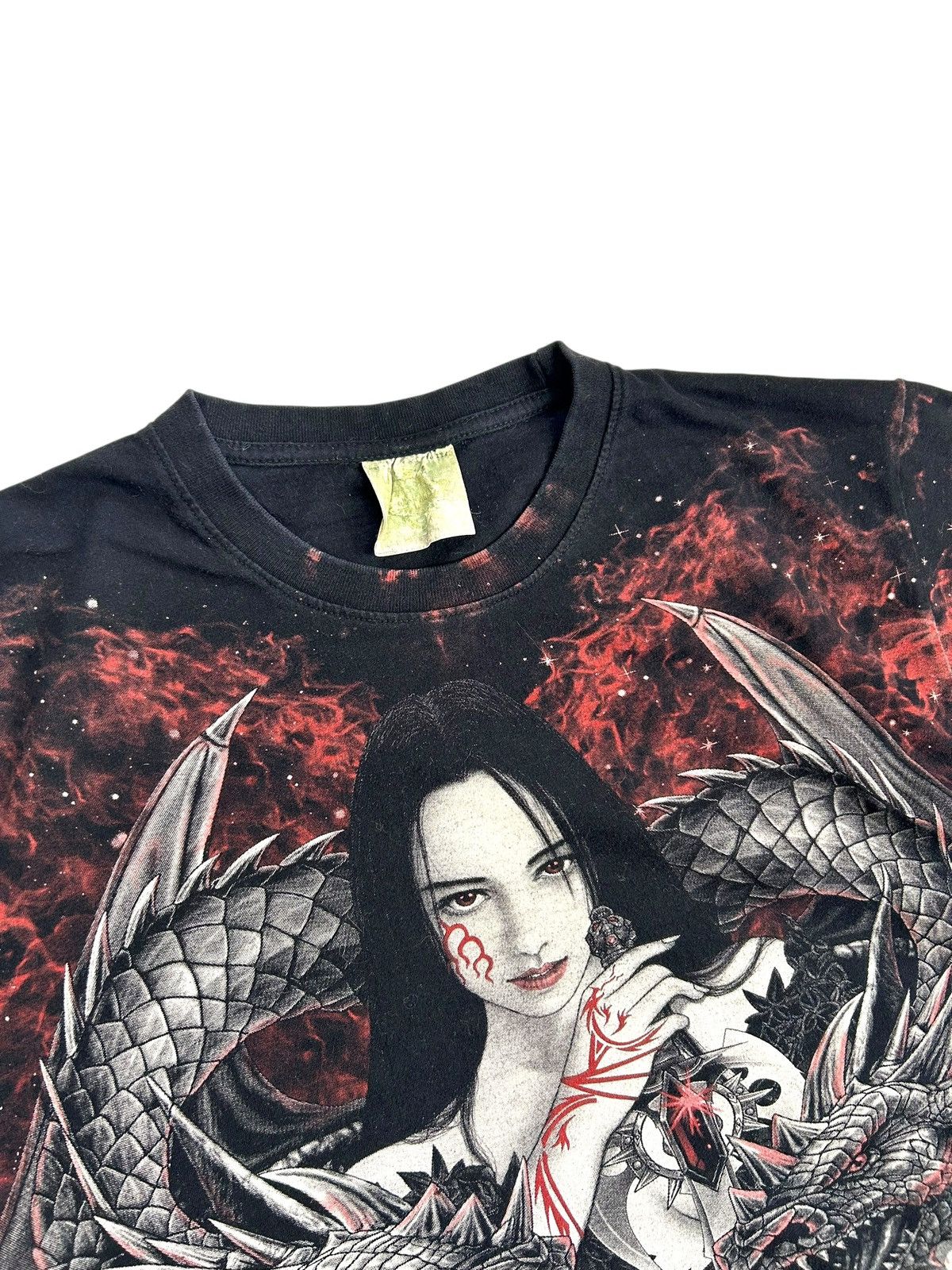 Other Vintage Women Warrior Dragon Y2K Overprint Rare Tee Shirt Size US M / EU 48-50 / 2 - 3 Thumbnail