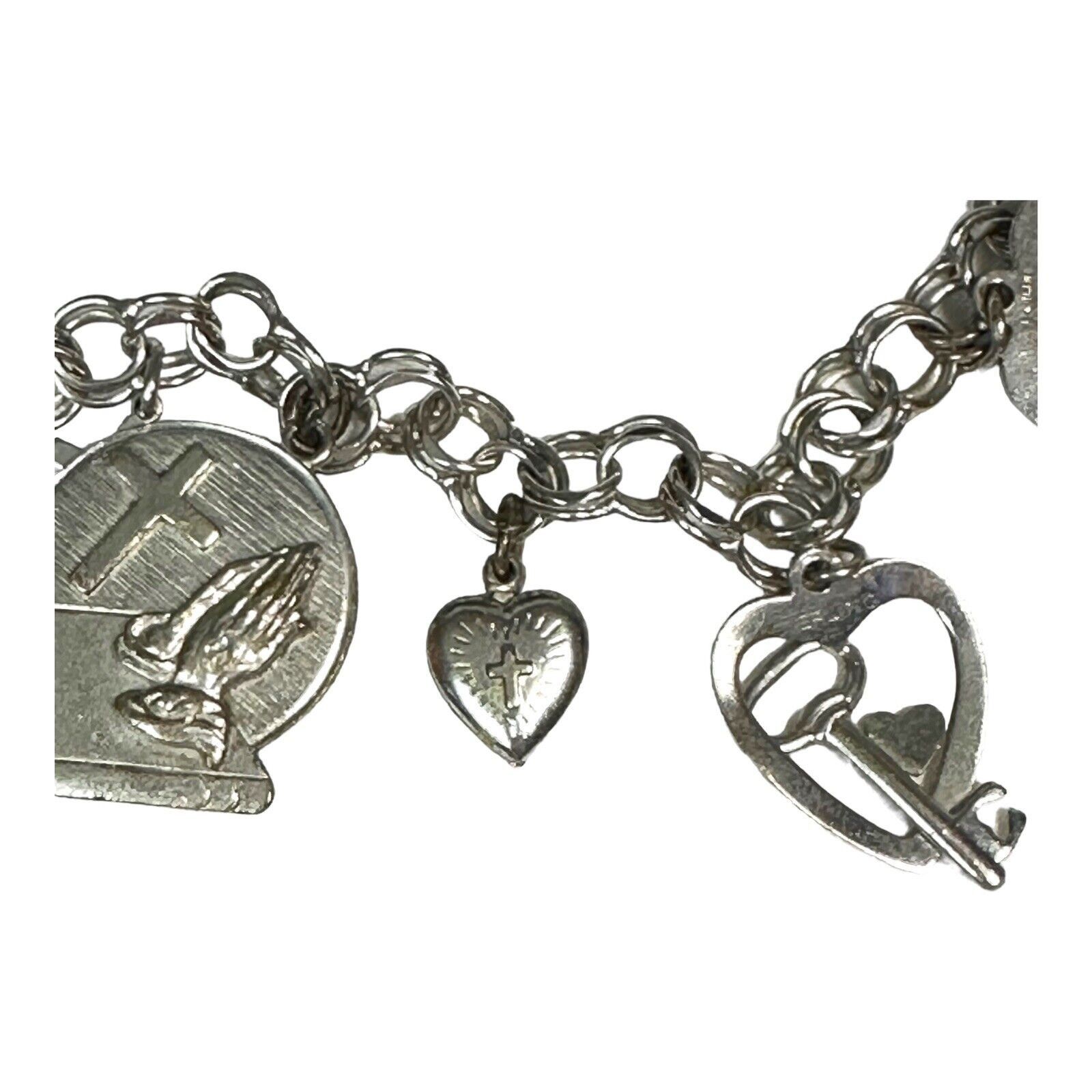 Vintage Vintage Forstner Charm Bracelet With Heart & Cross Charms An Size ONE SIZE - 12 Thumbnail