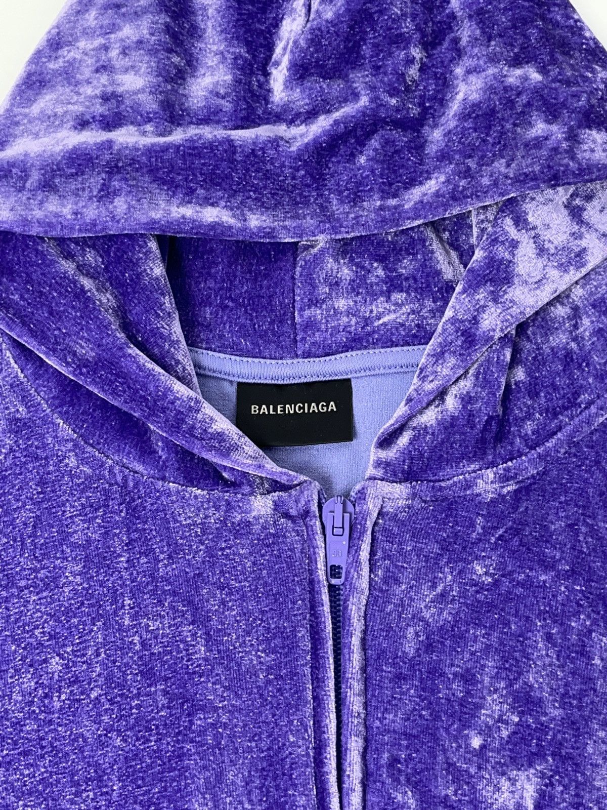 Balenciaga Balenciaga velour velvet strass crystal embellished hoodie Size US S / EU 44-46 / 1 - 3 Thumbnail