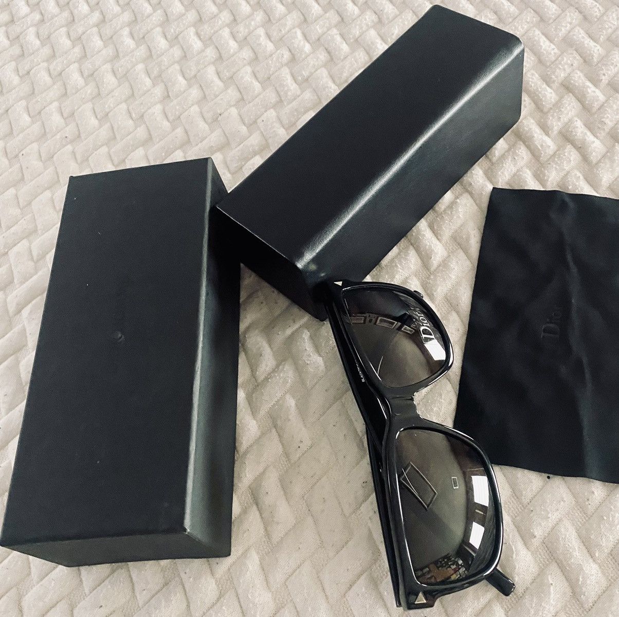 Dior Dior 🇮🇹 Homme black tie 104S Noir square sunglasses NEW Size ONE SIZE - 6 Thumbnail