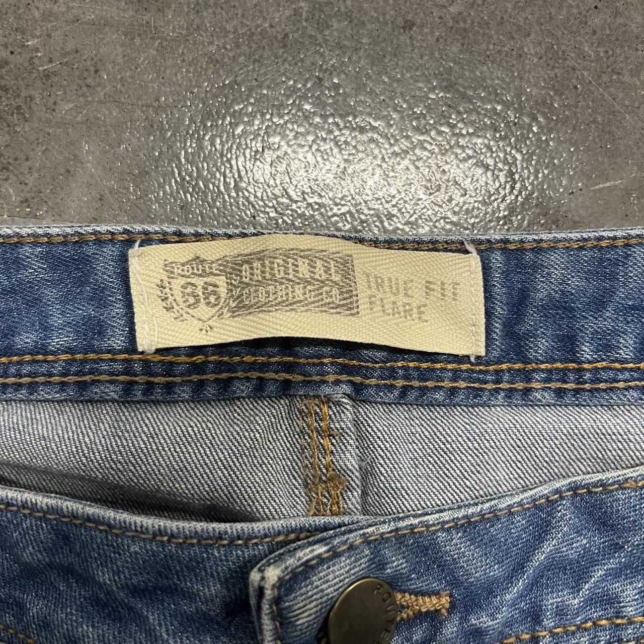 Japanese Brand × Vintage Vintage Y2K Flared Skater Style Medium Wash Denim Jeans! Size US 34 / EU 50 - 8 Thumbnail