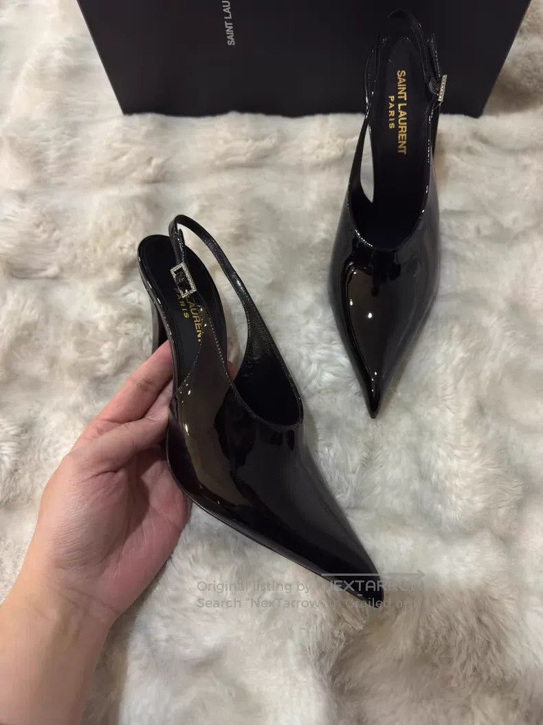 Saint Laurent Paris Saint Laurent Paris Crystal Rhinestone Patent Leather High Size US 5.5 / IT 35.5 - 5 Thumbnail