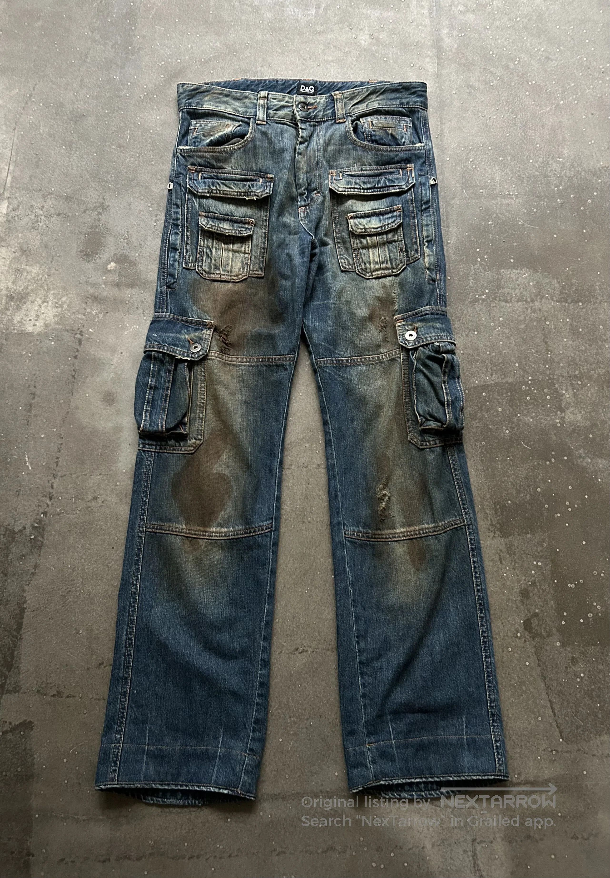 Dolce & Gabbana Dolce&Gabbana Cargo Pants with Mud Dye. Size US 34 / EU 50 - 1 Thumbnail