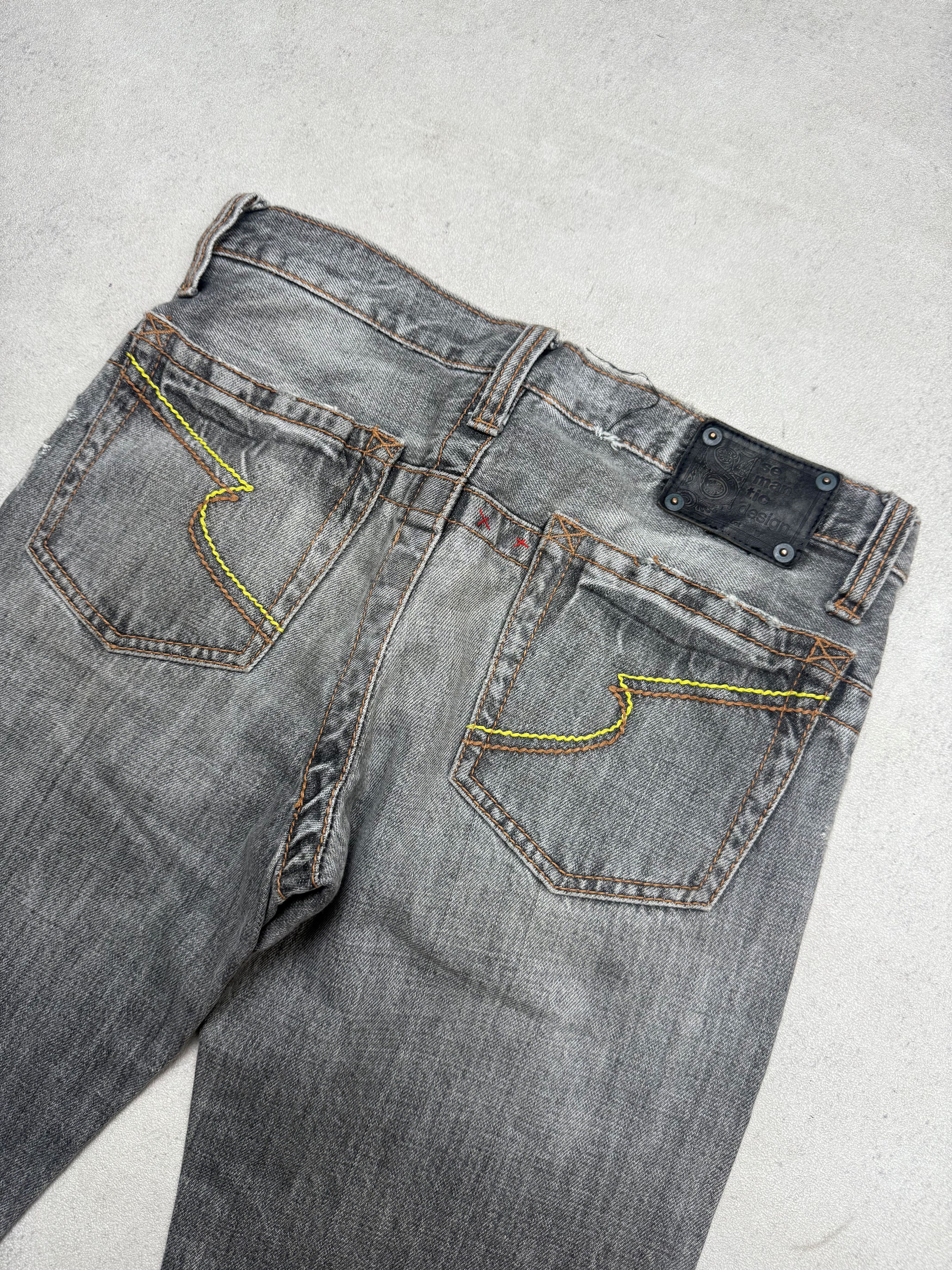 Japanese Brand Semantic Design Flare Denim Pants Size US 30 / EU 46 - 7 Thumbnail