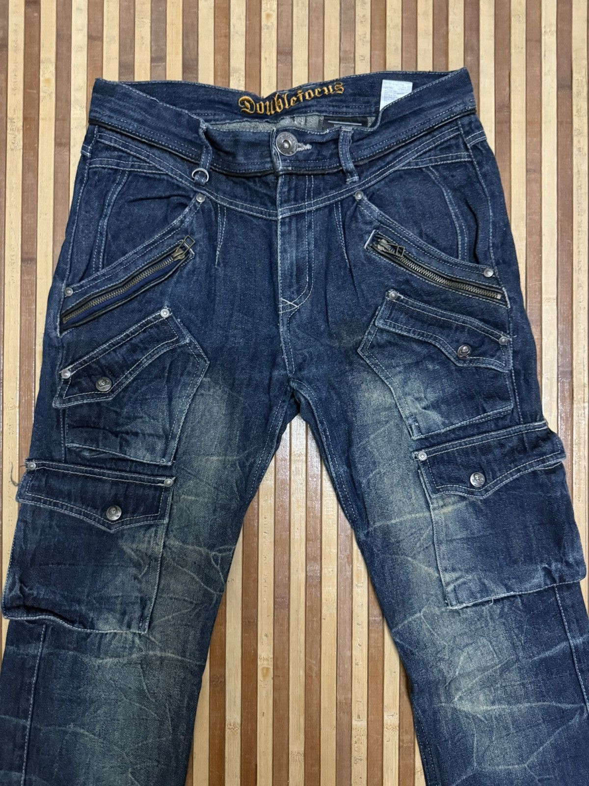 Japanese Brand Double Focus Denim Cargo Pants Streetwear / Multipocket Size US 30 / EU 46 - 3 Thumbnail