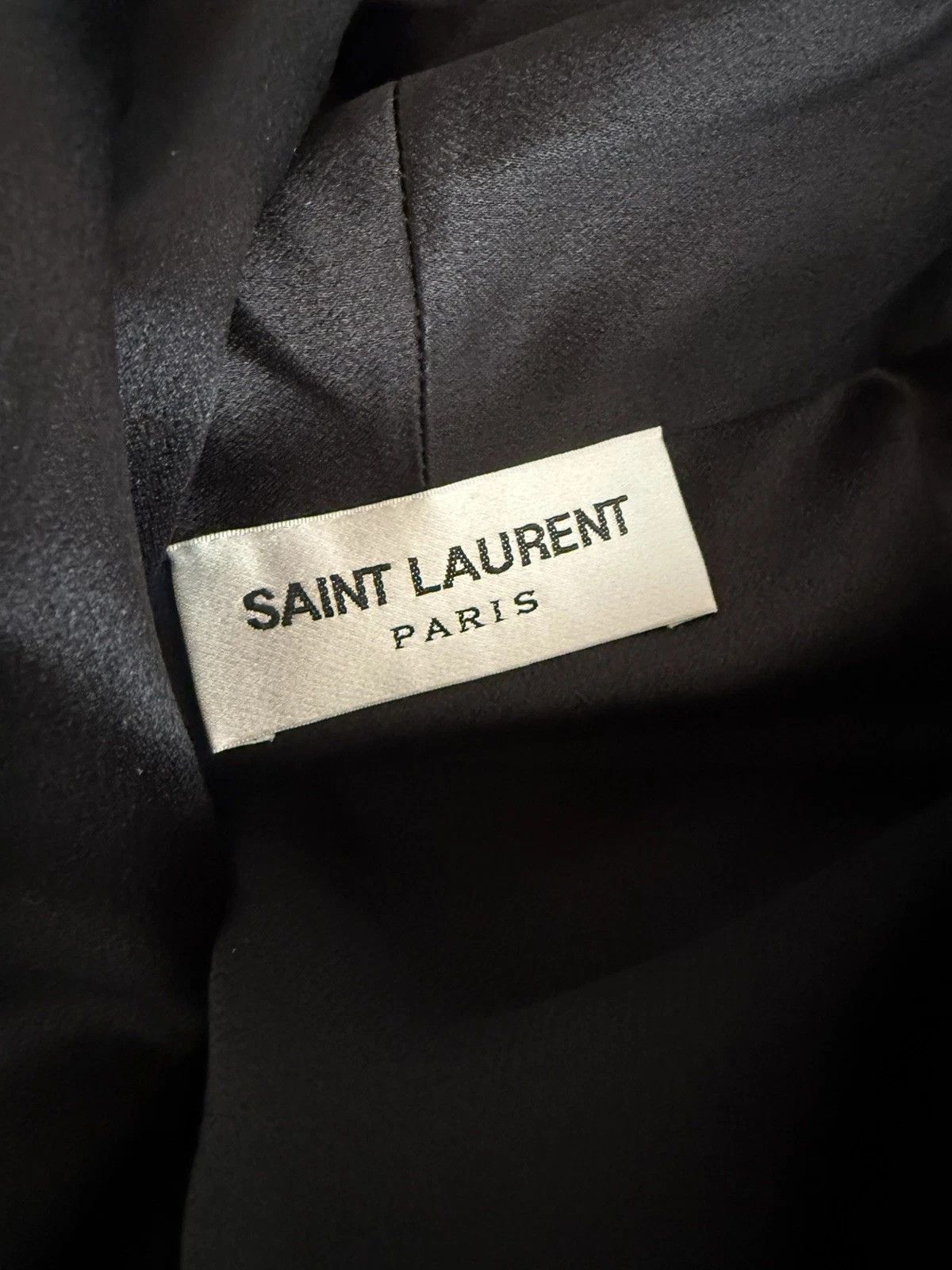 Saint Laurent Paris SS24 Saint Laurent Shawl Blouse in Silk Satin Crepe Size US XS / EU 42 / 0 - 3 Thumbnail