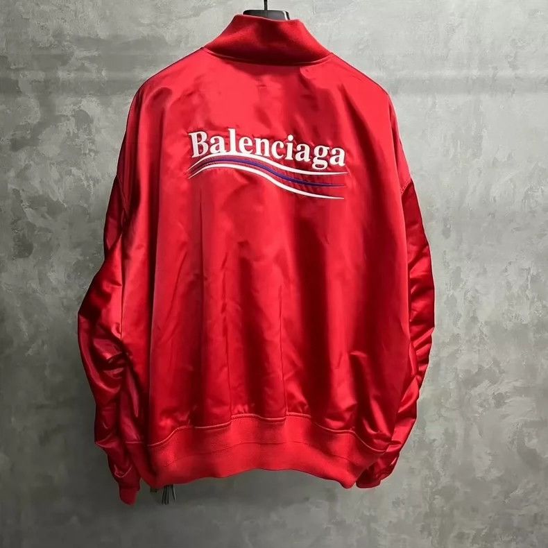 Balenciaga Balenciaga Single breasted jacket with red monogrammed log Size US XXS / EU 40 - 2 Thumbnail