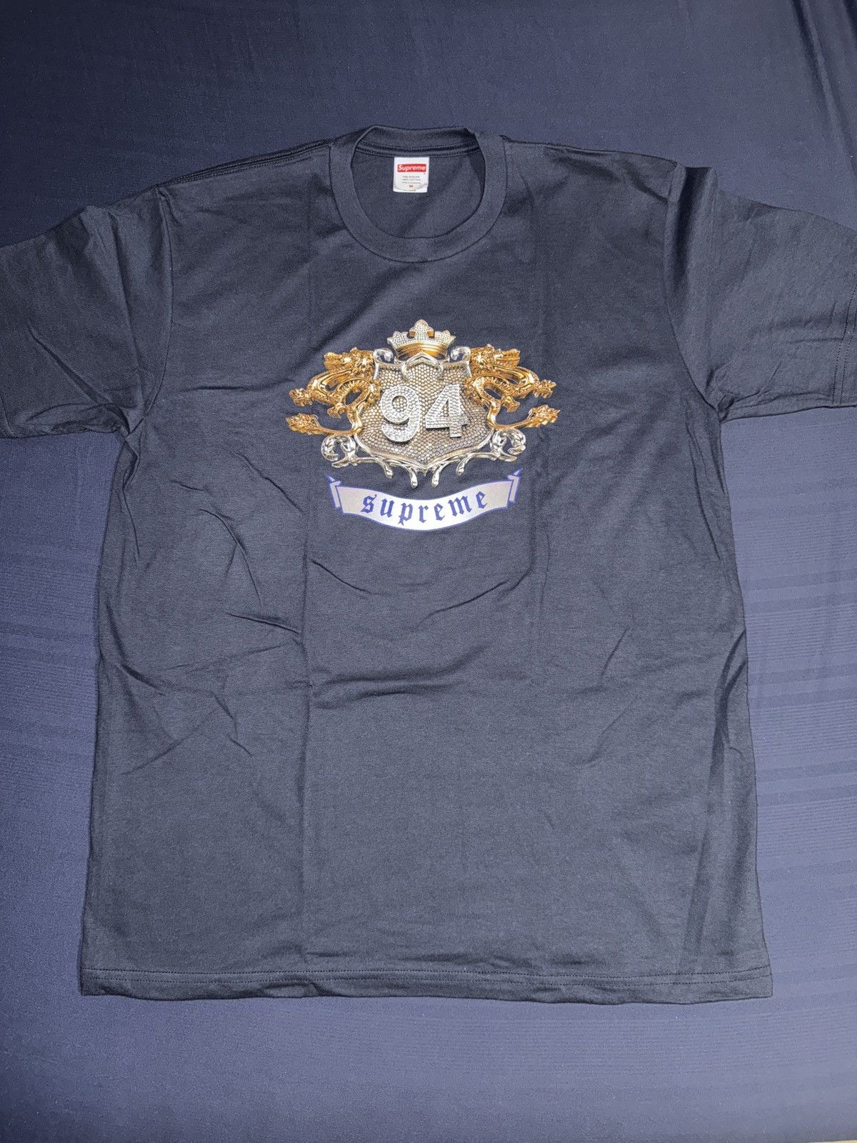 Supreme Supreme Diamonds Tee Navy Fw24 Size US M / EU 48-50 / 2 - 2 Thumbnail